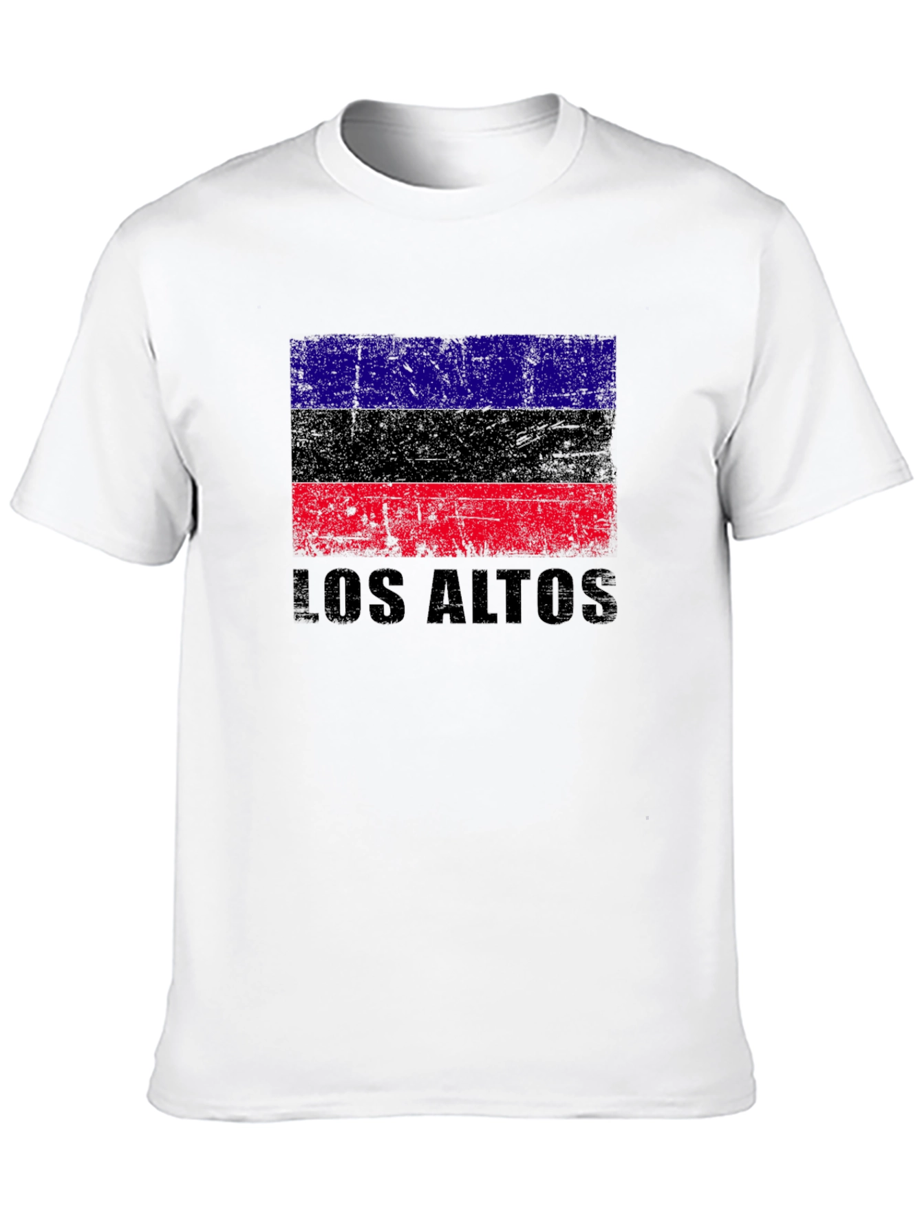 Los Altos Flag Graphic Black T-Shirt