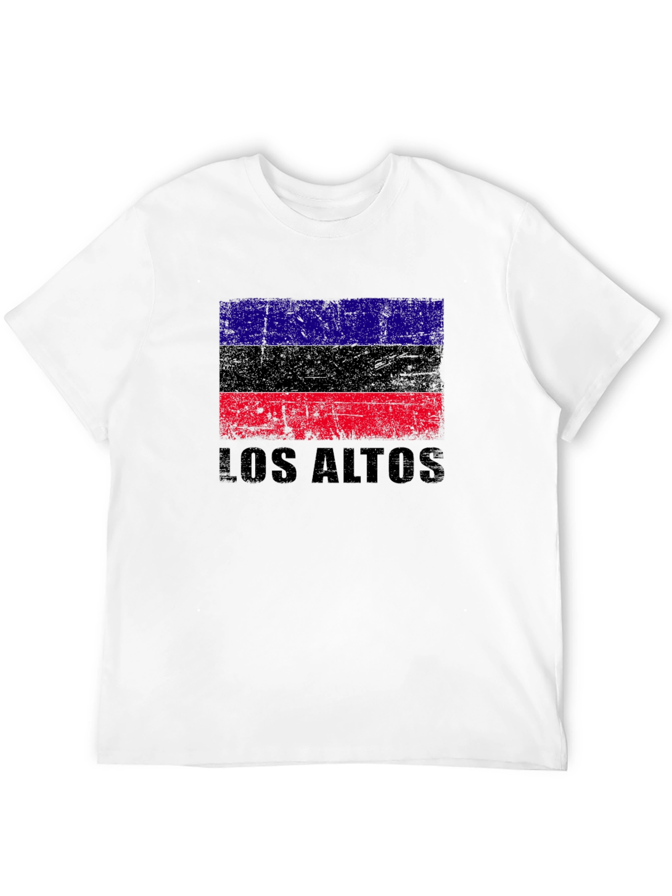 Los Altos Flag Graphic Black T-Shirt