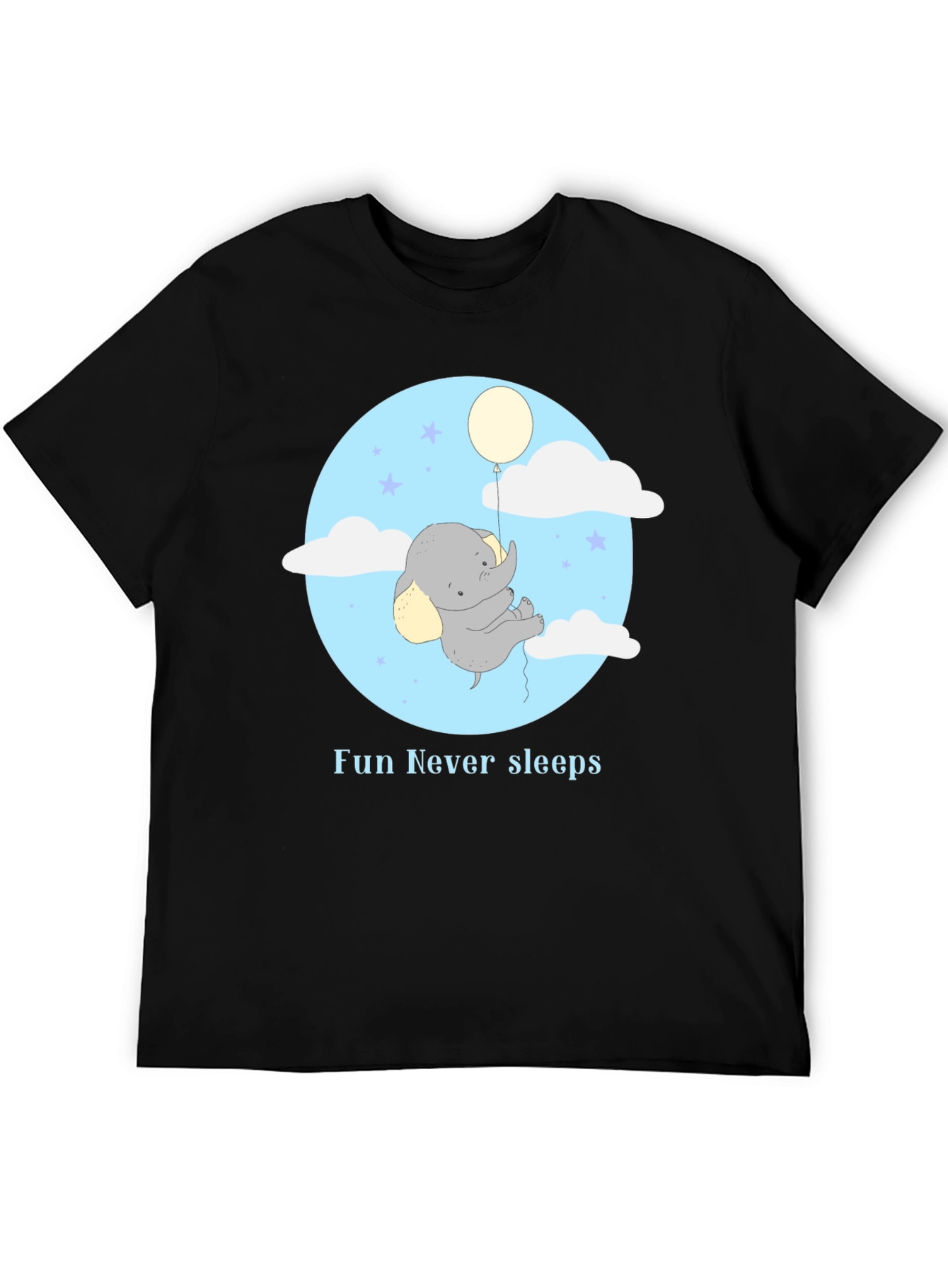 Fun Never Sleeps Elephant Balloon Graphic Tee