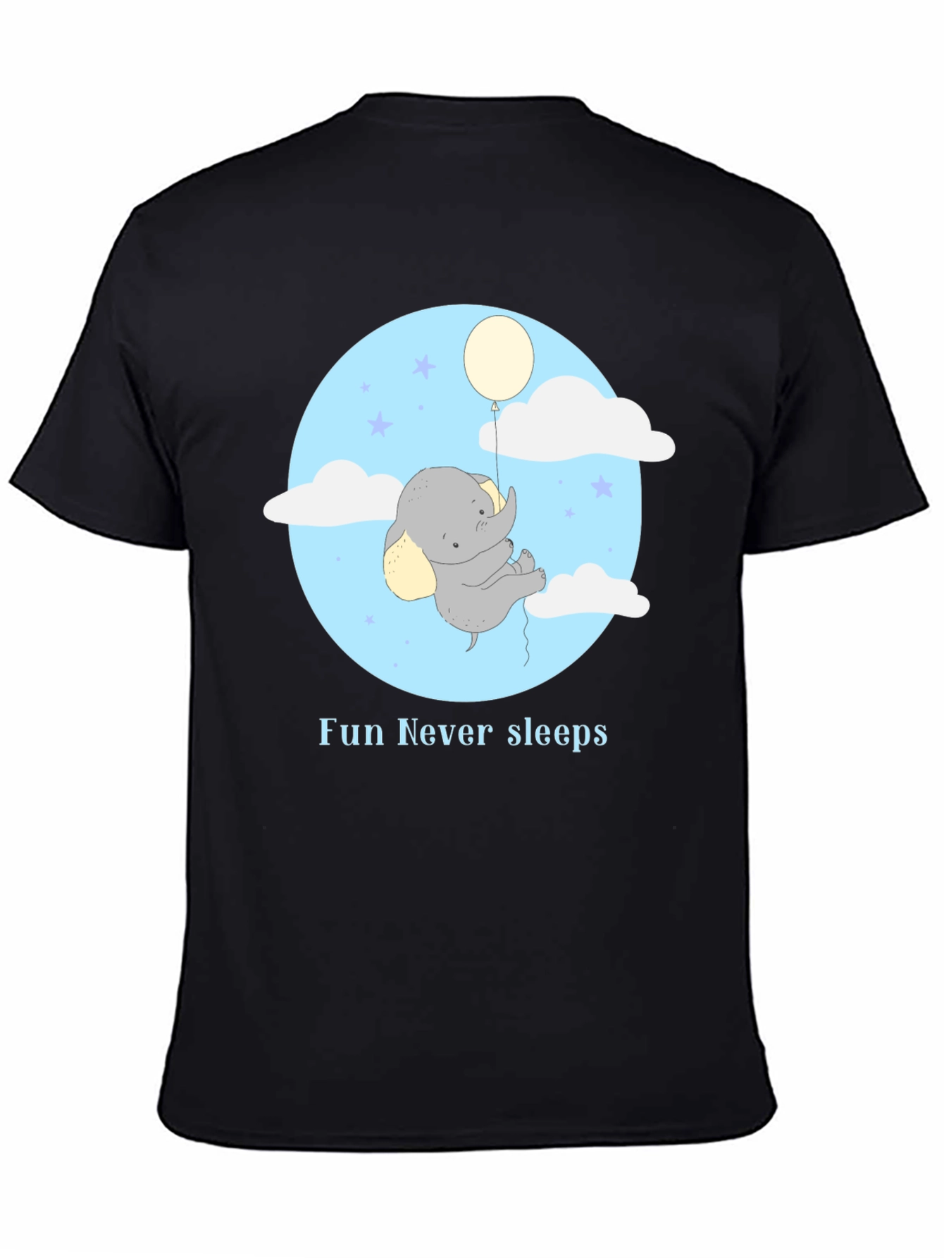 Fun Never Sleeps Elephant Balloon Graphic Tee