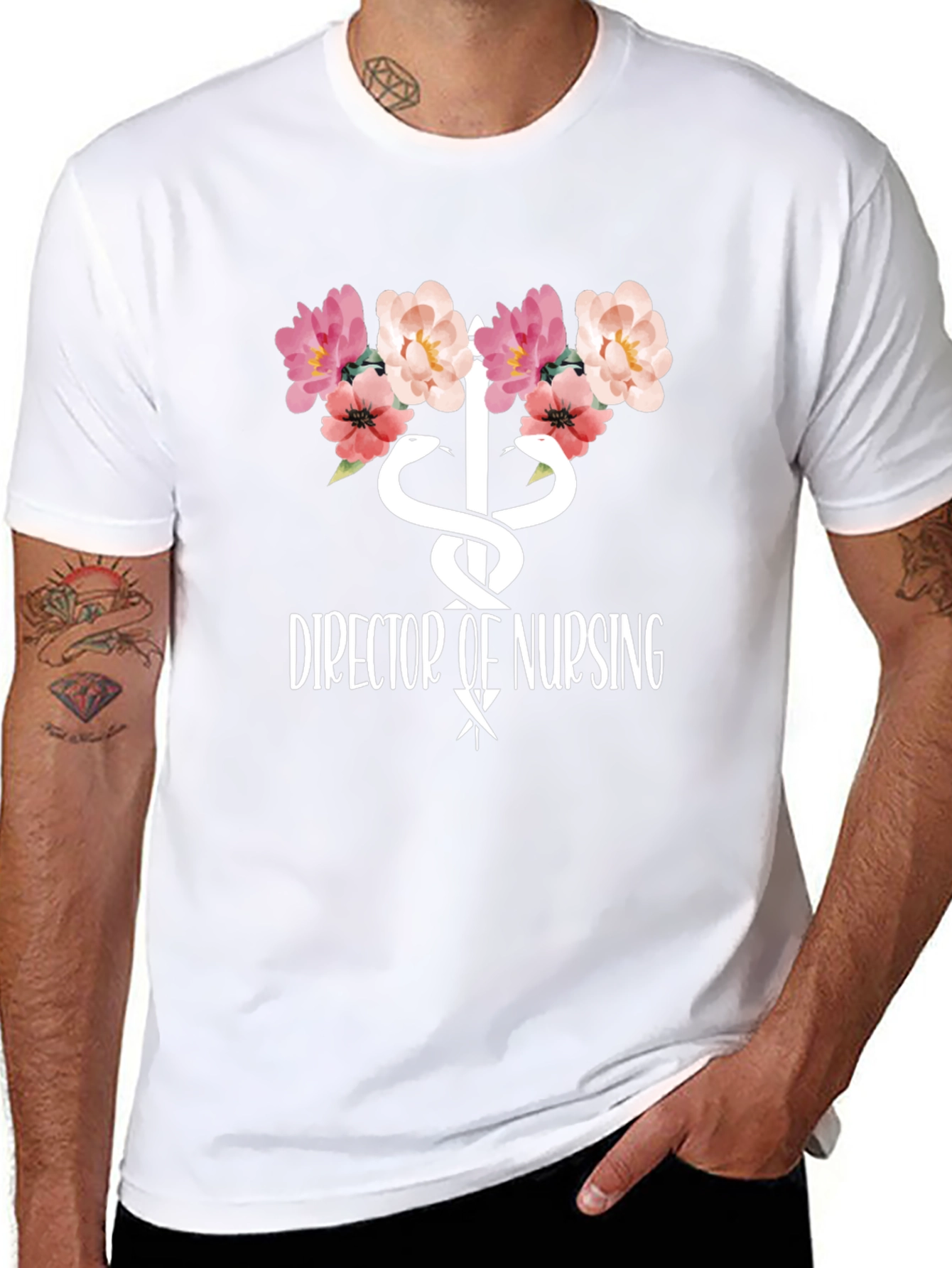 Director of Nursing Floral T-Shirt