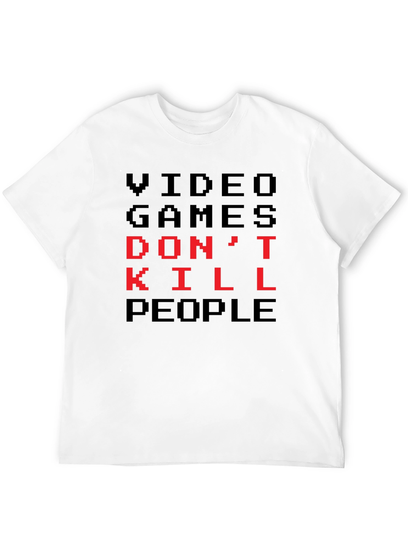 Video Games Dont Kill People Pixel Art T-Shirt