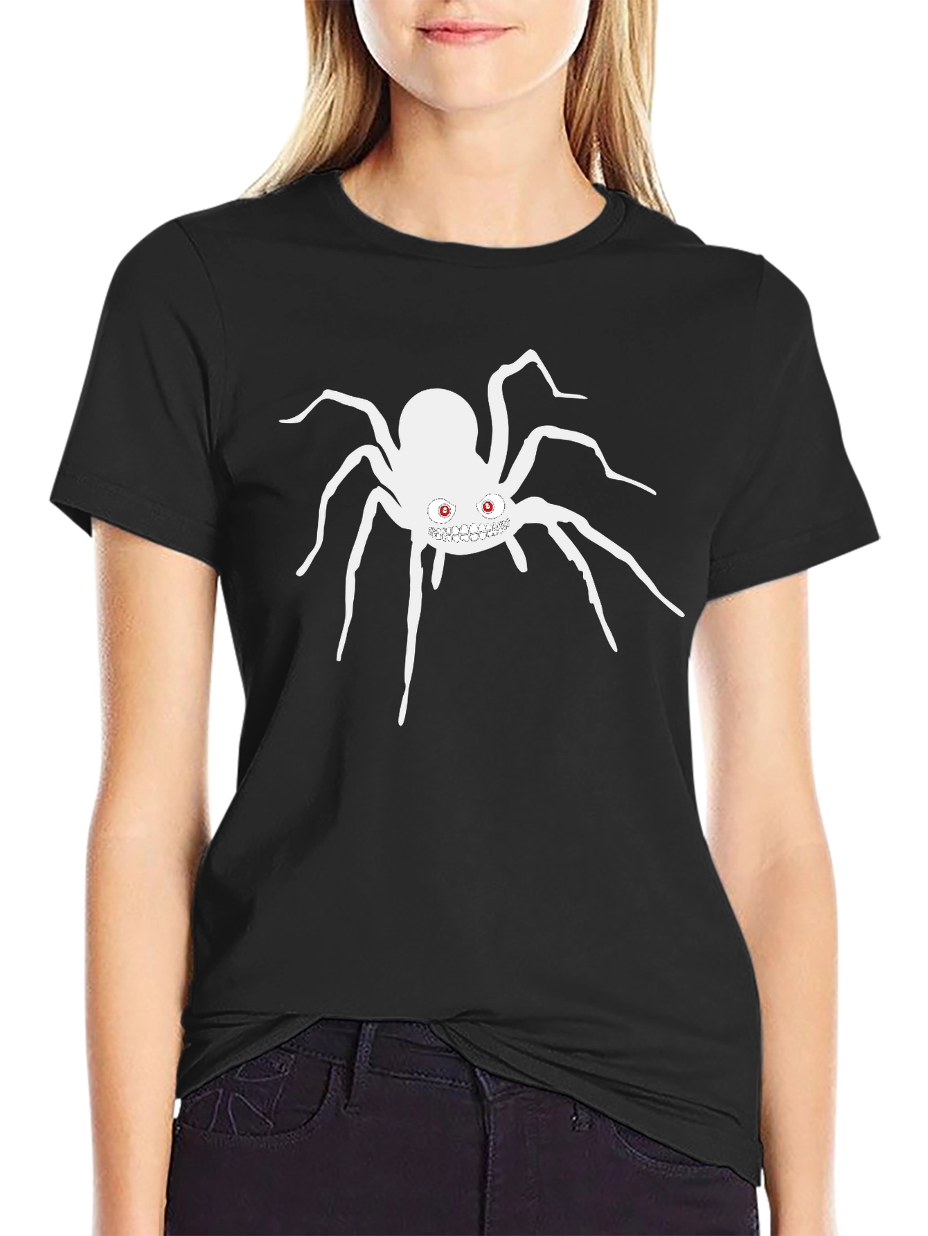 Mens Black Spider Graphic T-Shirt