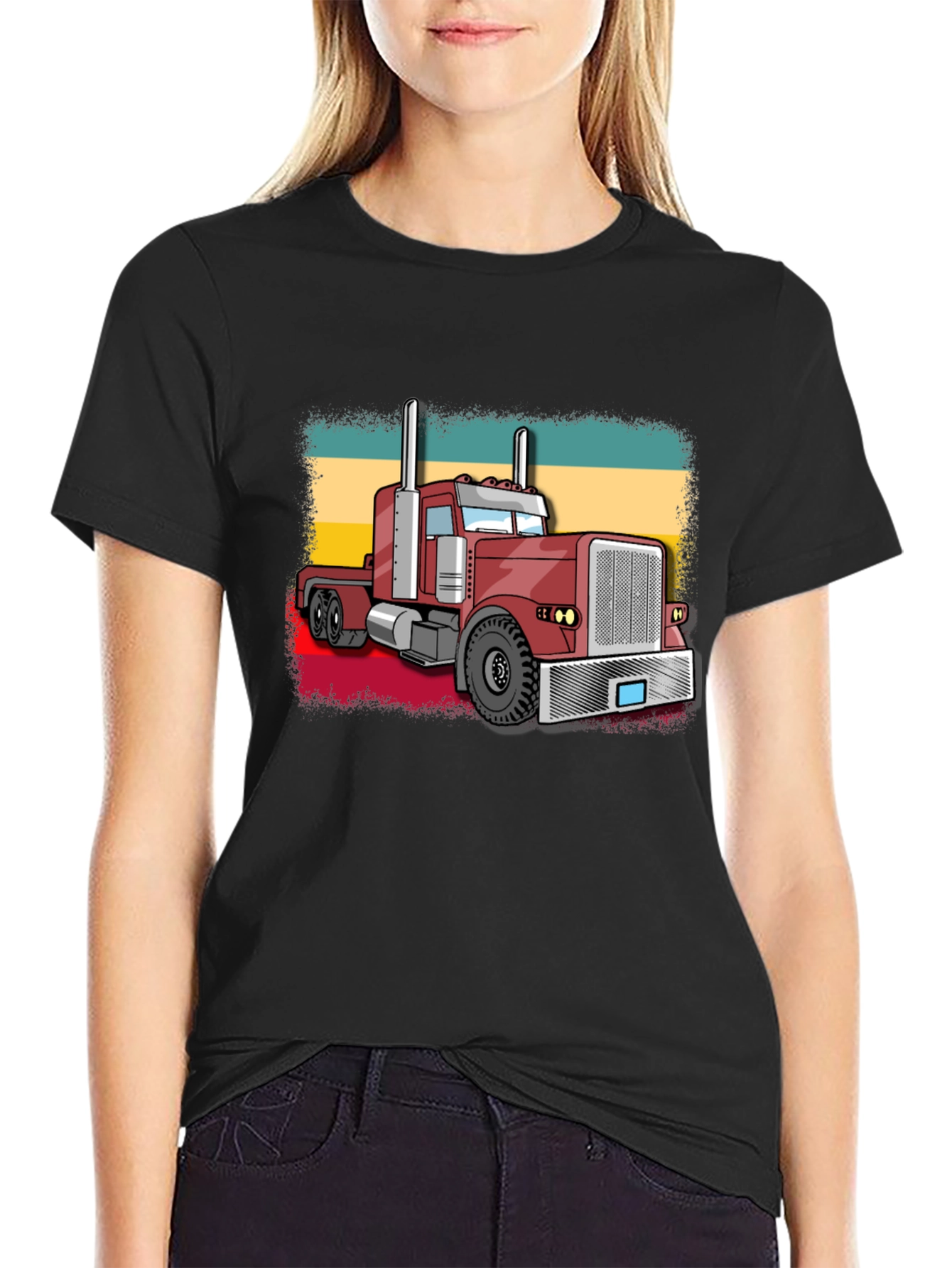 Retro Trucker T-Shirt - Cool Graphic Tee