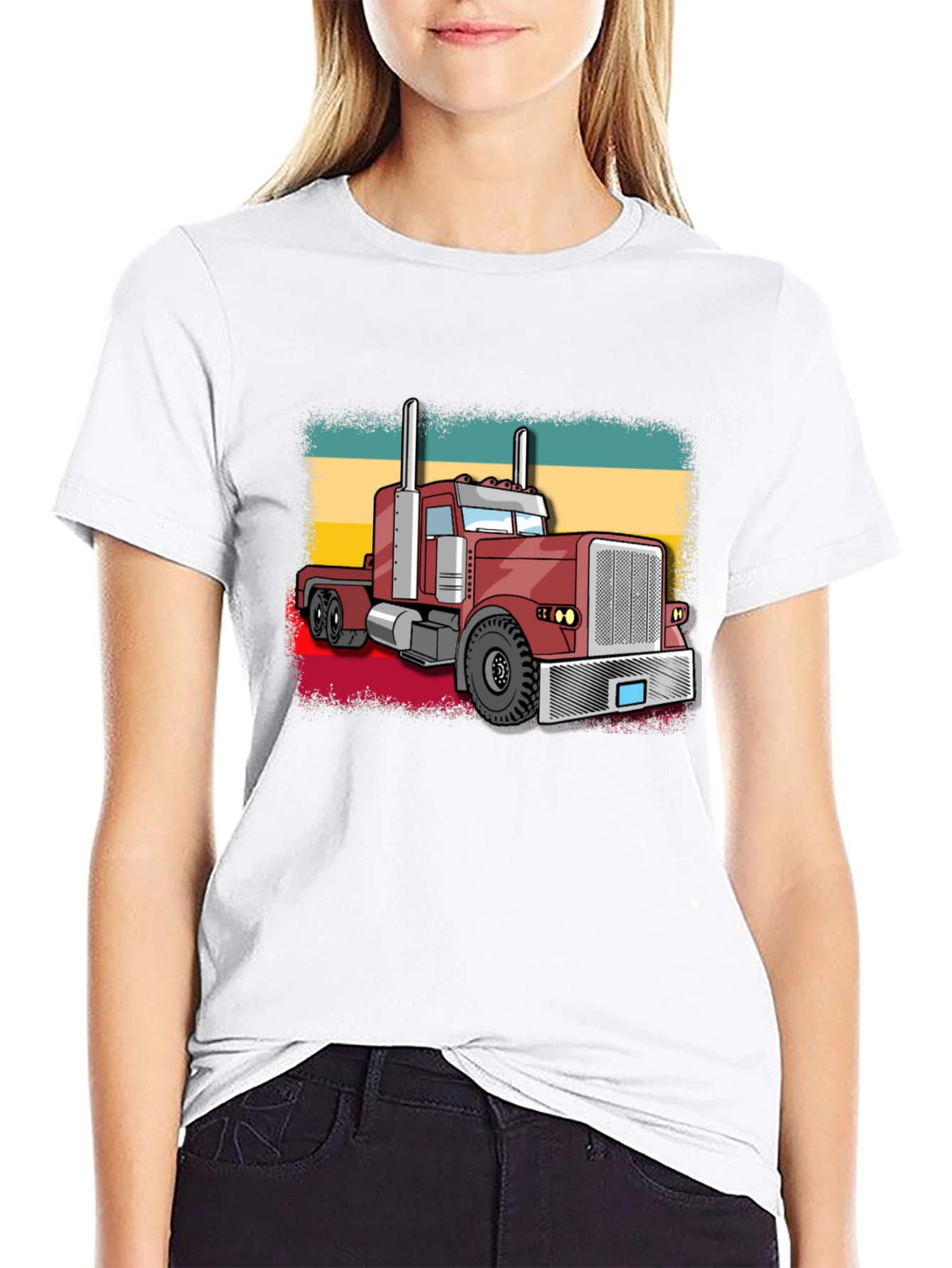Retro Trucker T-Shirt - Cool Graphic Tee