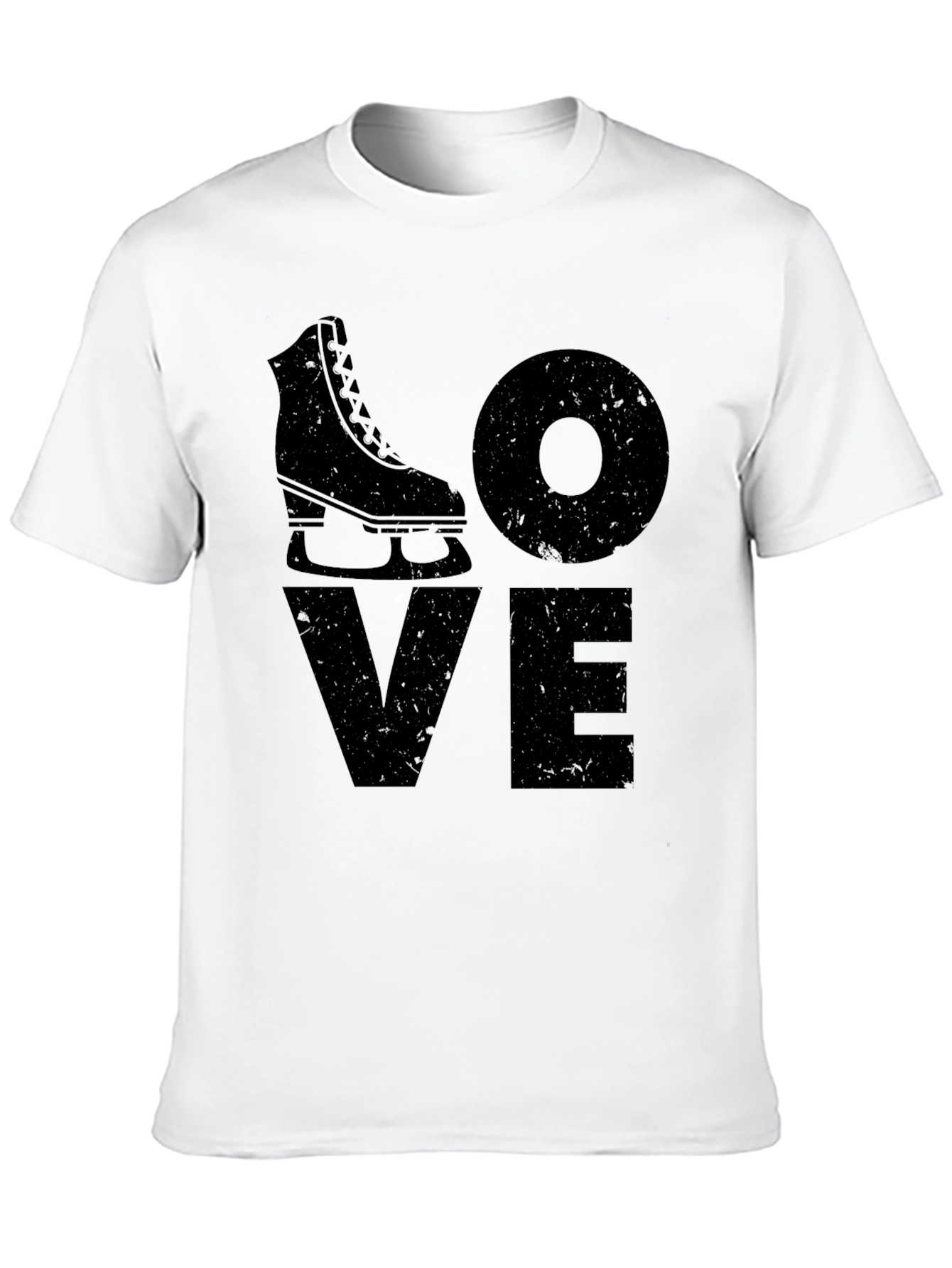 I Love Skating Graphic Black T-Shirt