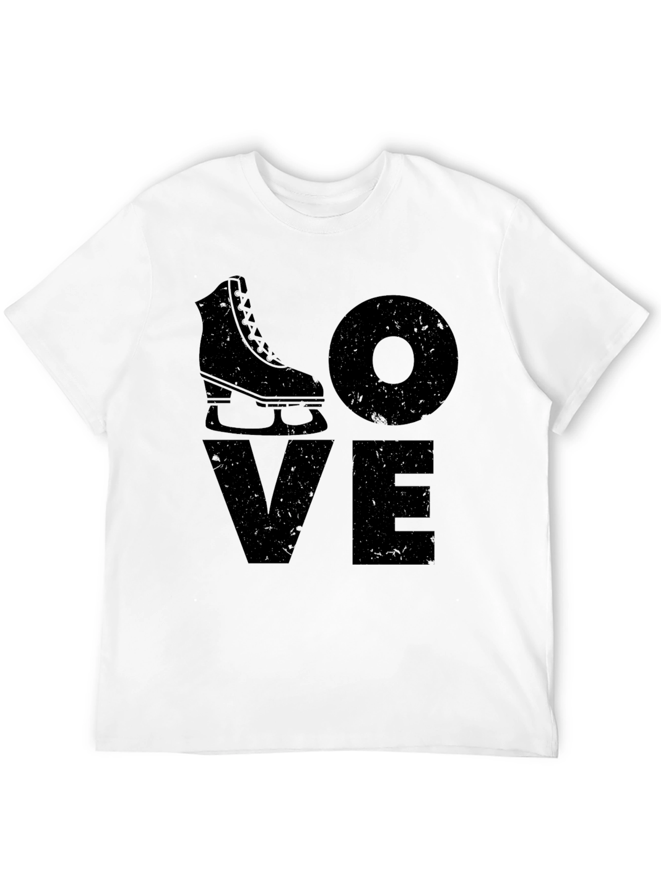 I Love Skating Graphic Black T-Shirt