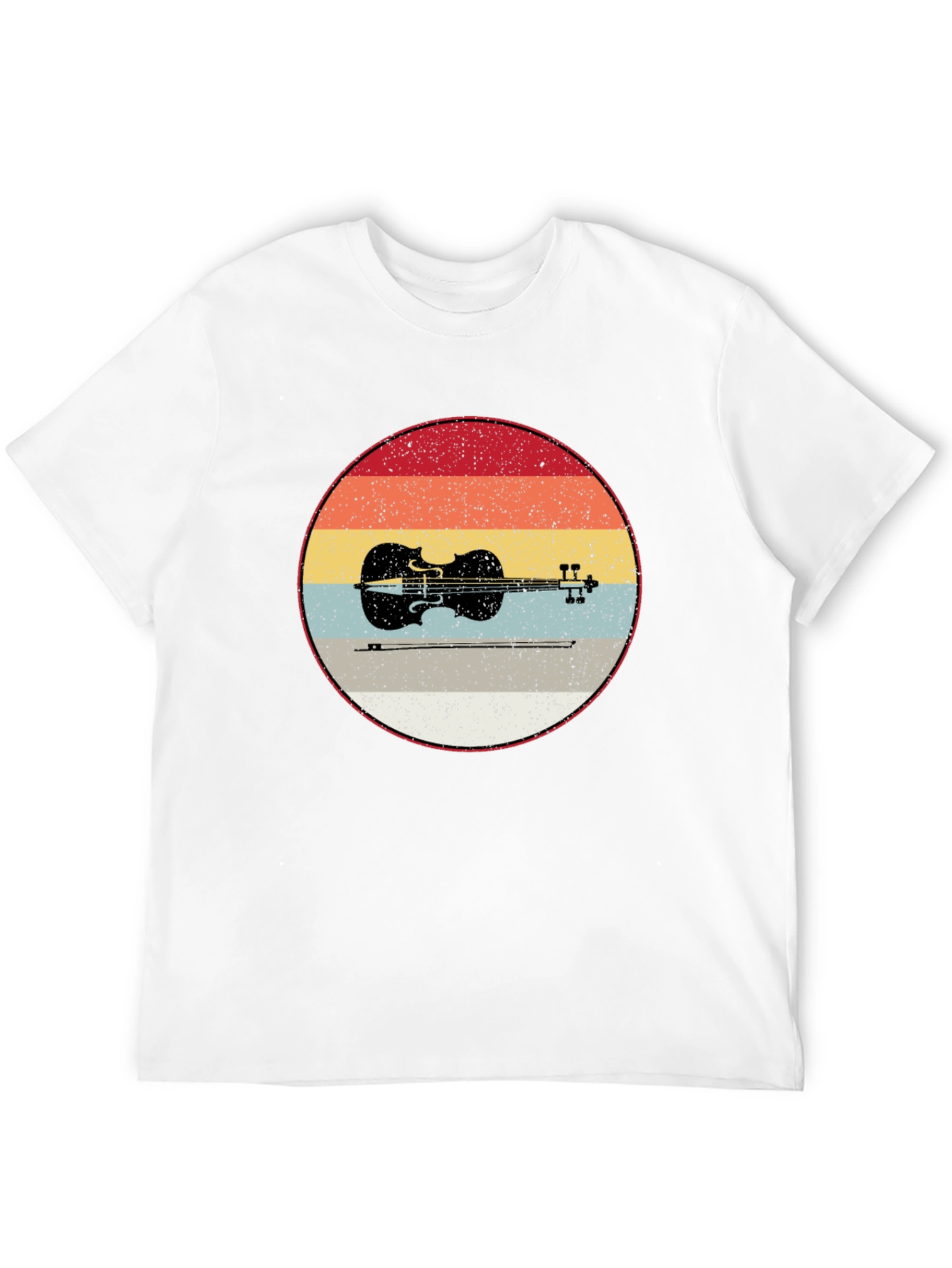 Retro Violin Graphic Tee - Music Lover T-Shirt