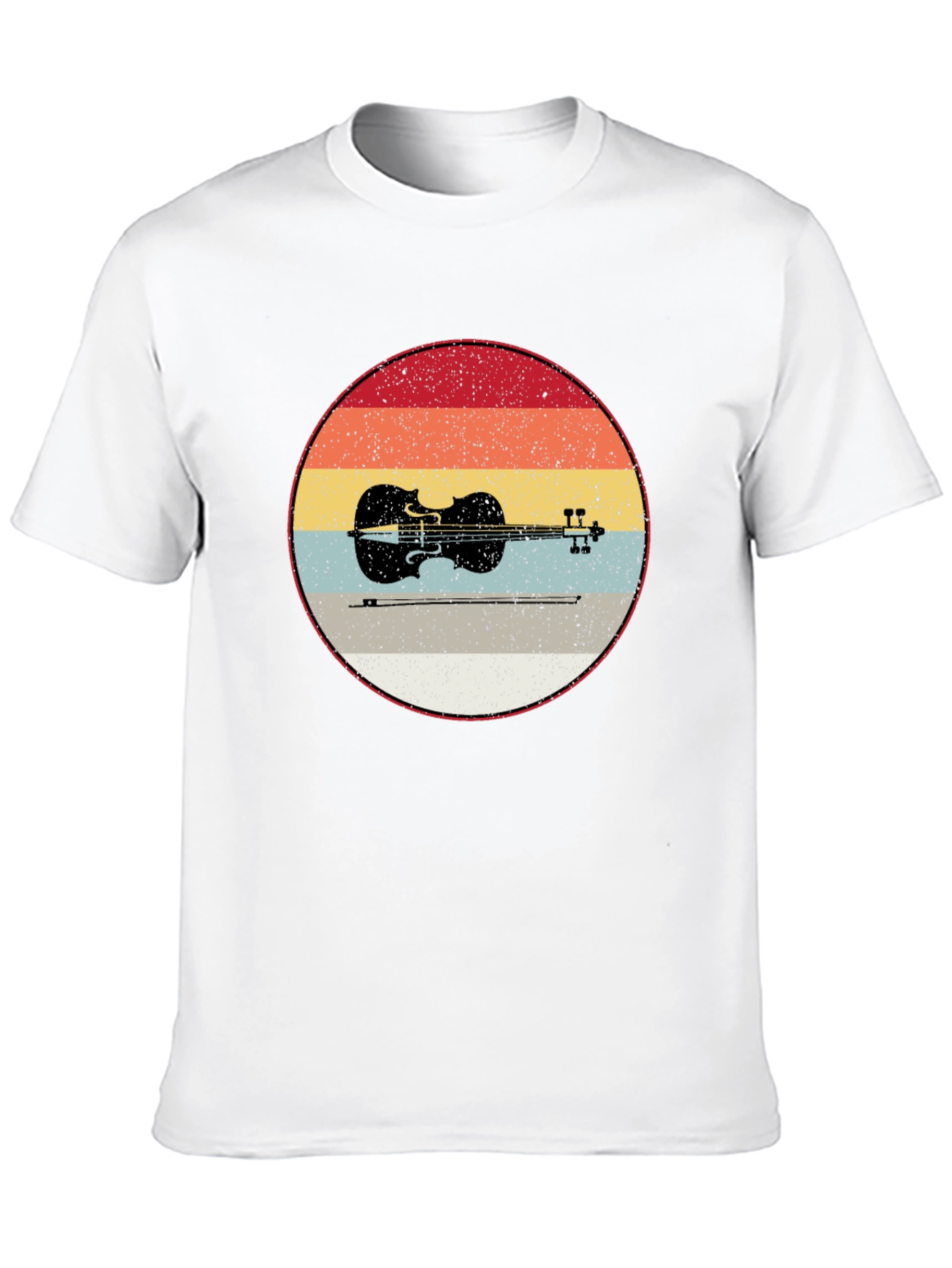 Retro Violin Graphic Tee - Music Lover T-Shirt