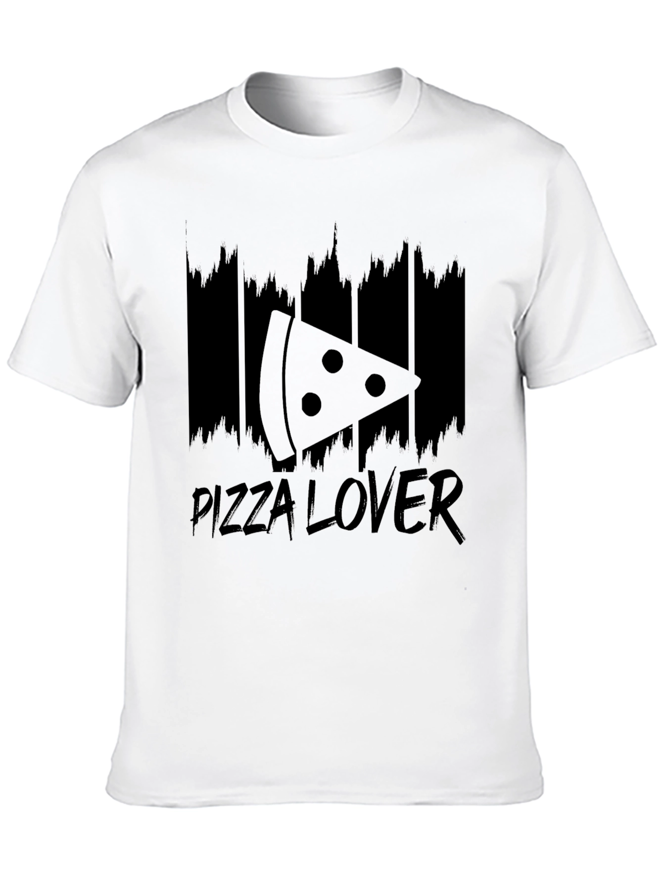Pizza Lover Graphic Tee - Black Cotton T-Shirt
