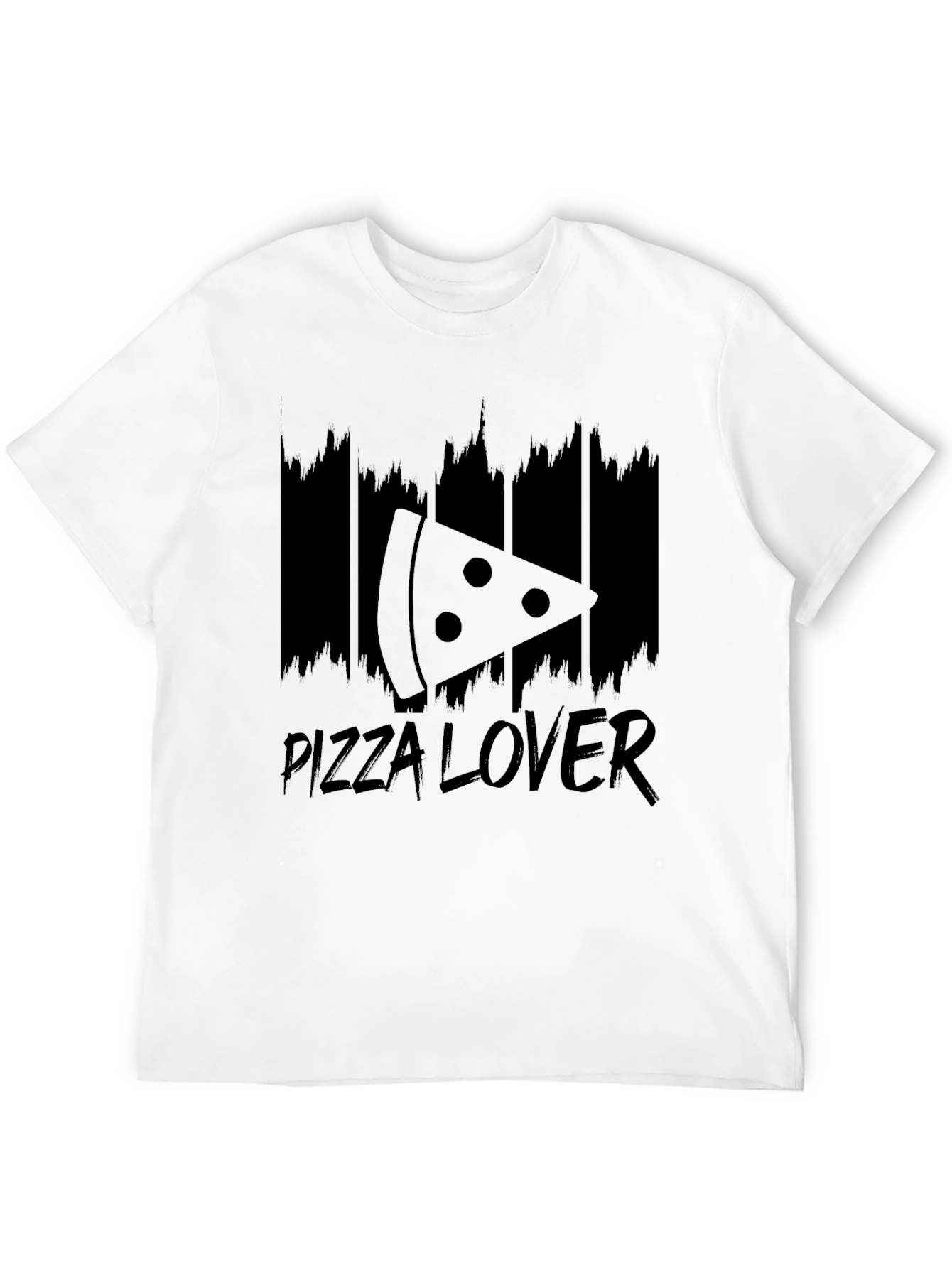 Pizza Lover Graphic Tee - Black Cotton T-Shirt