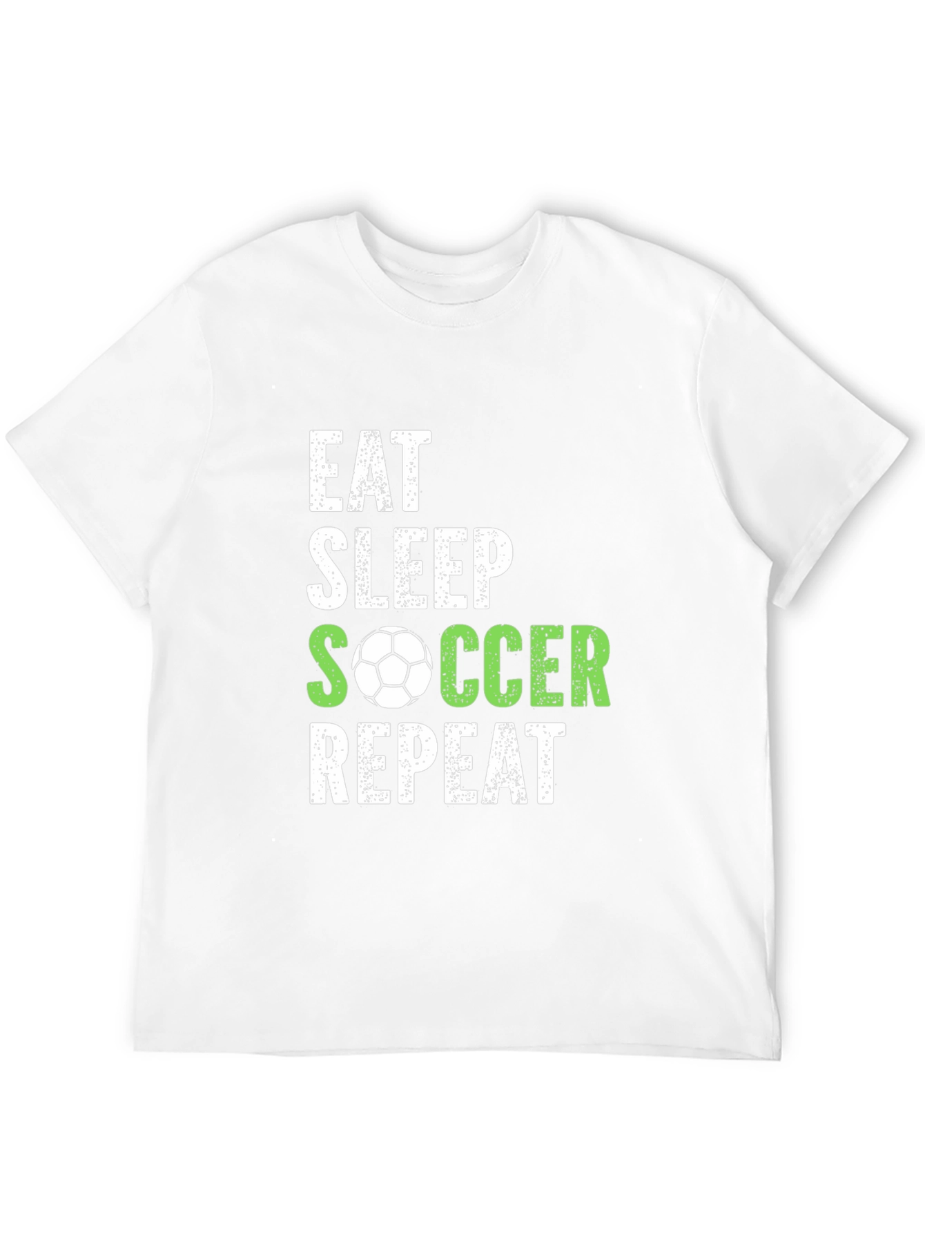 Eat Sleep Soccer Repeat Black Graphic T-Shirt