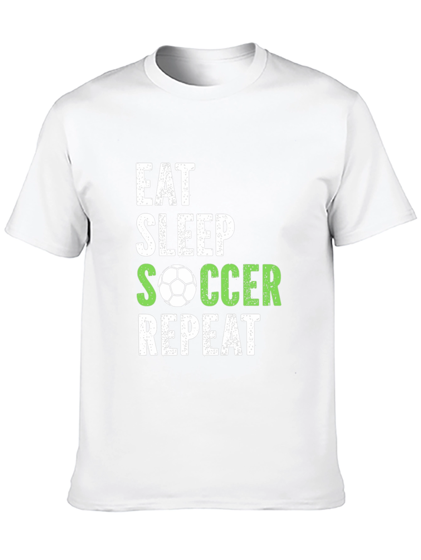 Eat Sleep Soccer Repeat Black Graphic T-Shirt