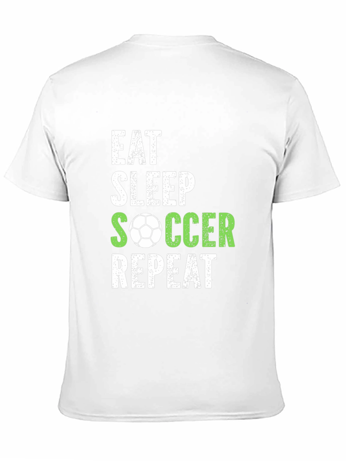 Eat Sleep Soccer Repeat Black Graphic T-Shirt