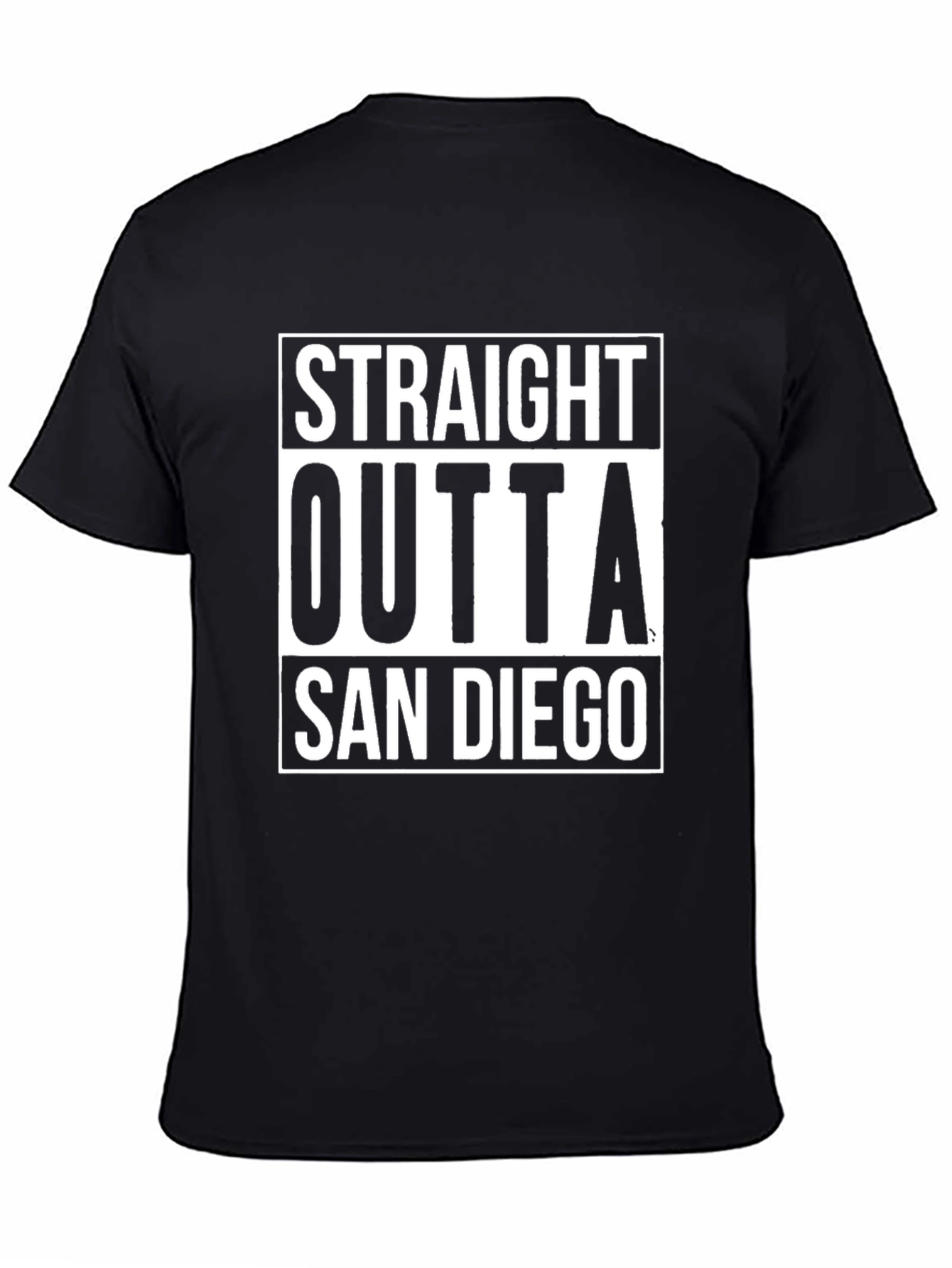 Straight Outta San Diego Black Graphic Tee