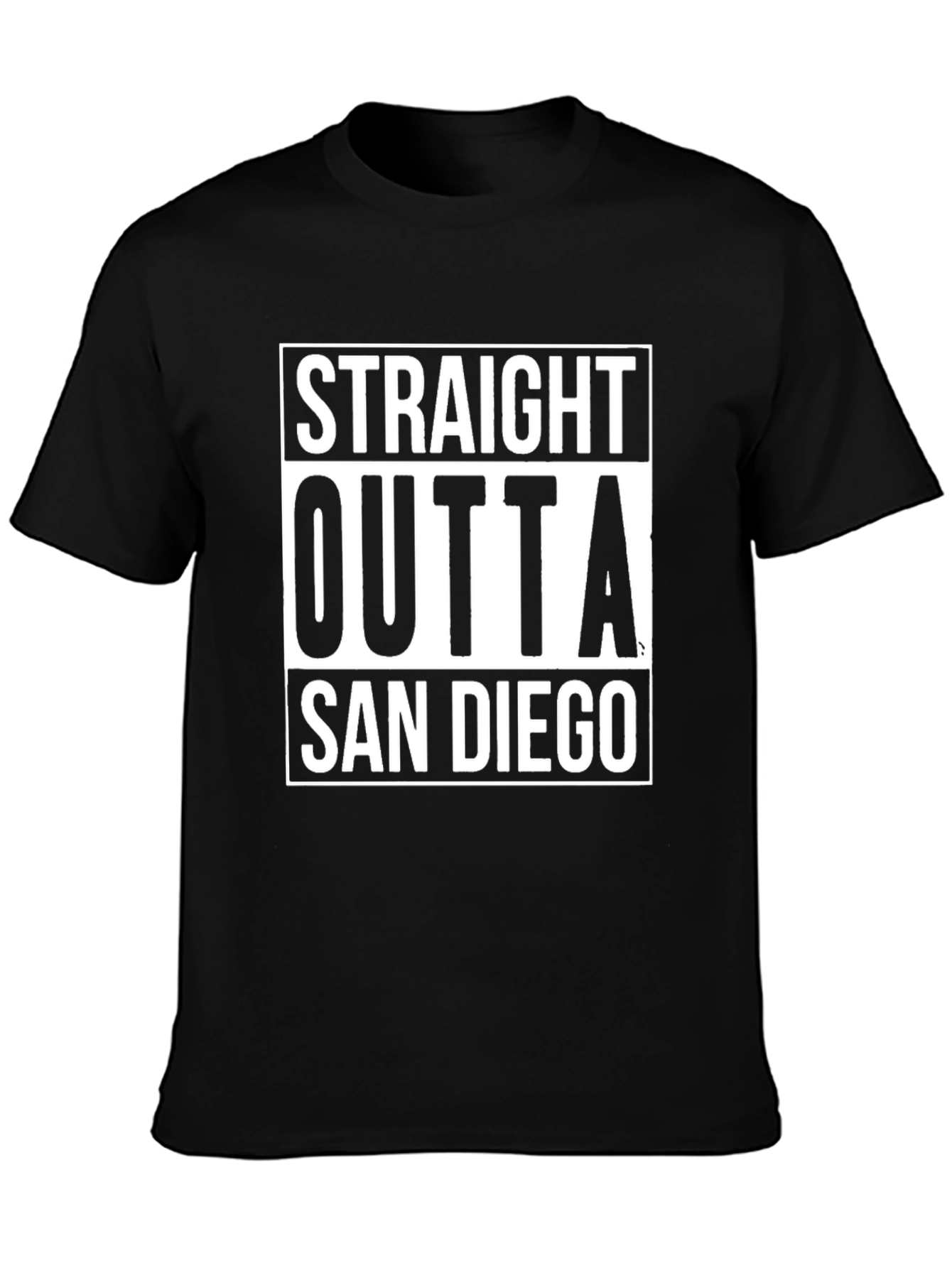Straight Outta San Diego Black Graphic Tee