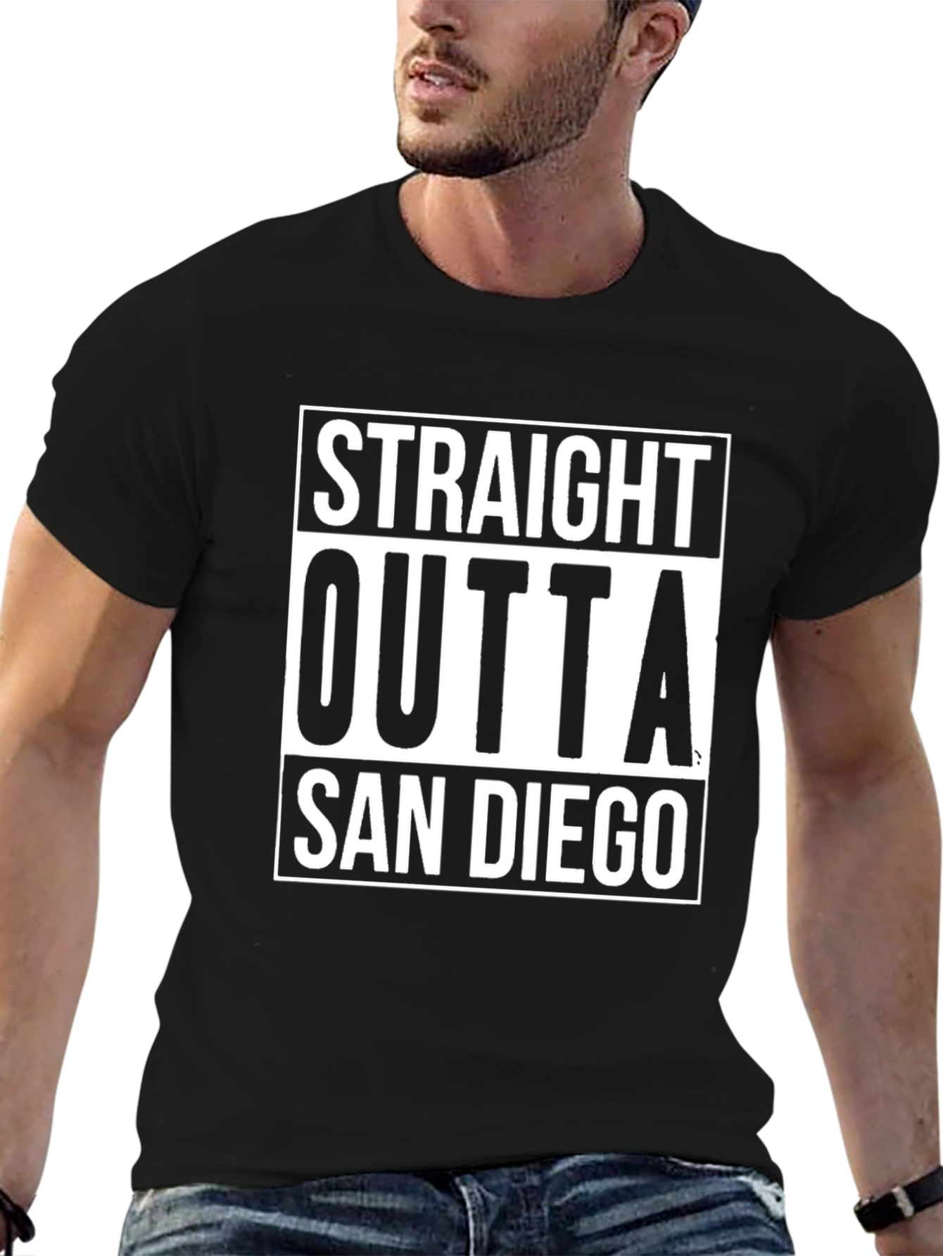 Straight Outta San Diego Black Graphic Tee
