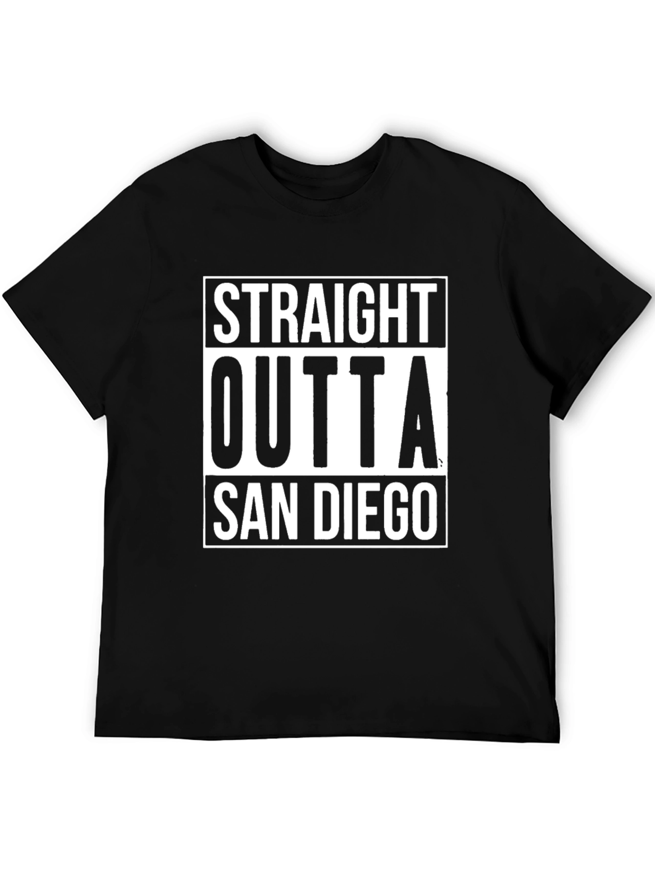 Straight Outta San Diego Black Graphic Tee