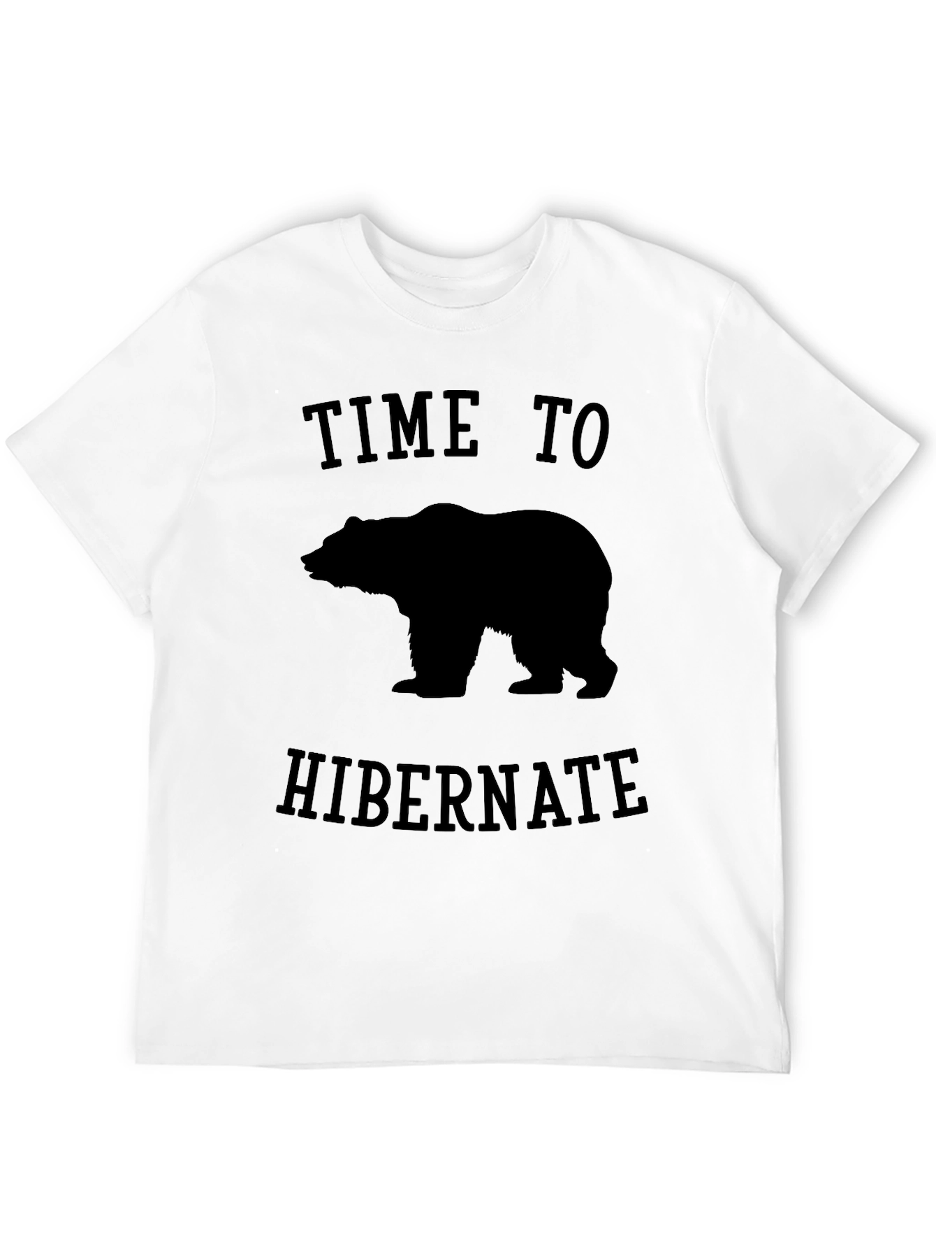 Time to Hibernate Bear T-Shirt - Black