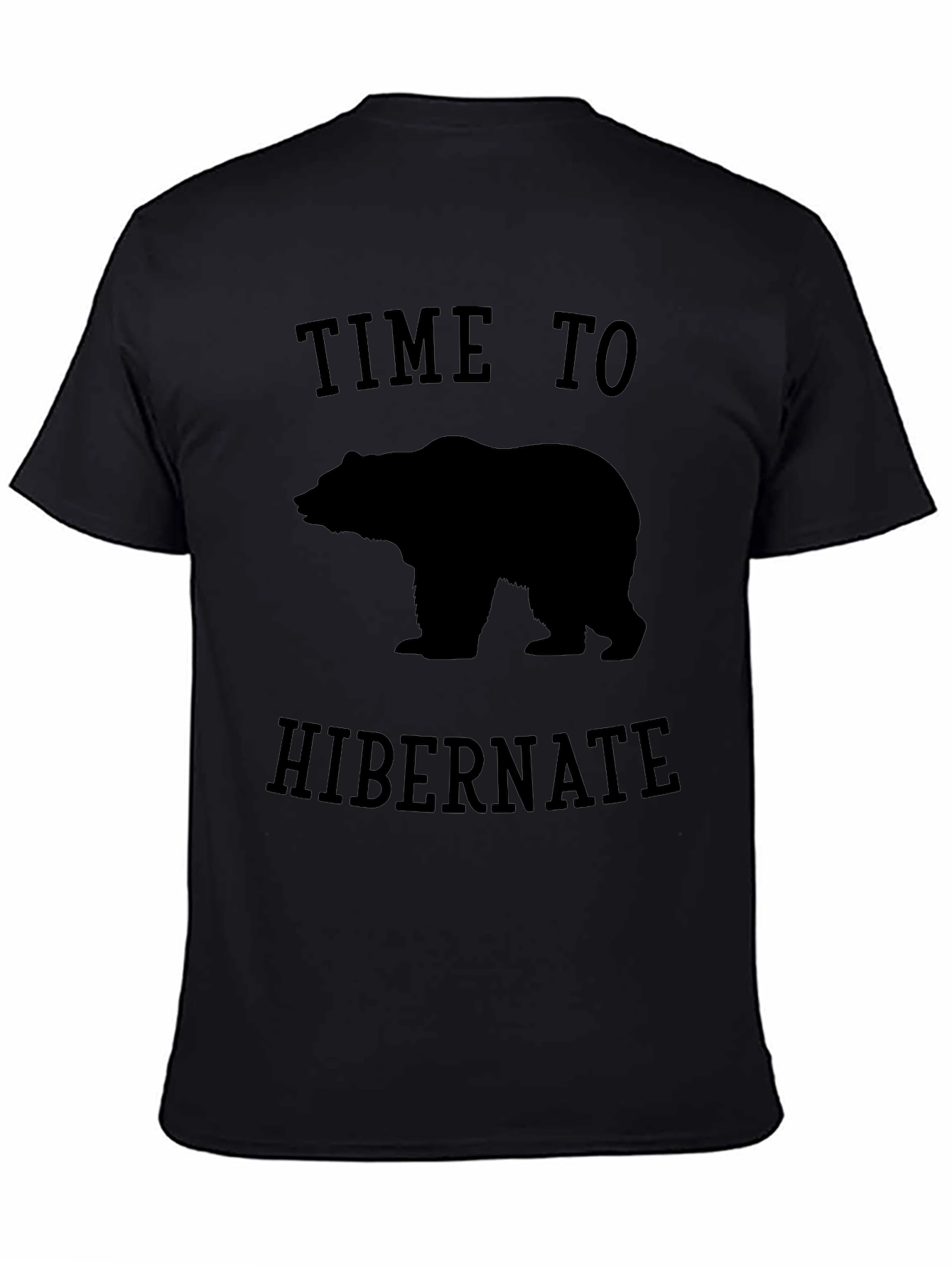 Time to Hibernate Bear T-Shirt - Black