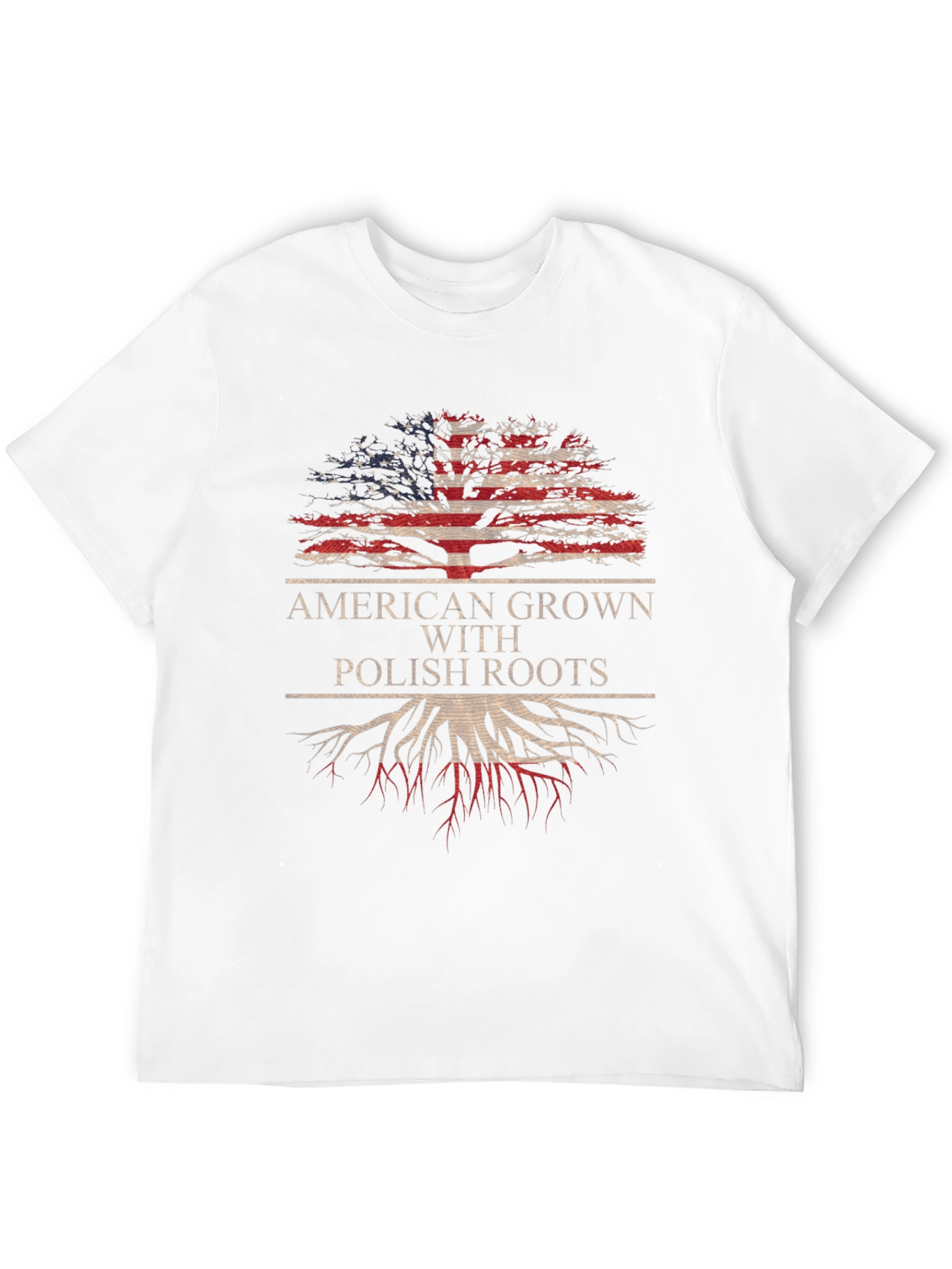 American Grown Polish Roots Graphic T-Shirt