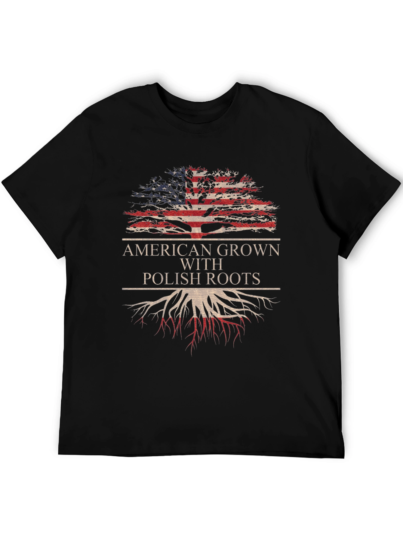 American Grown Polish Roots Graphic T-Shirt