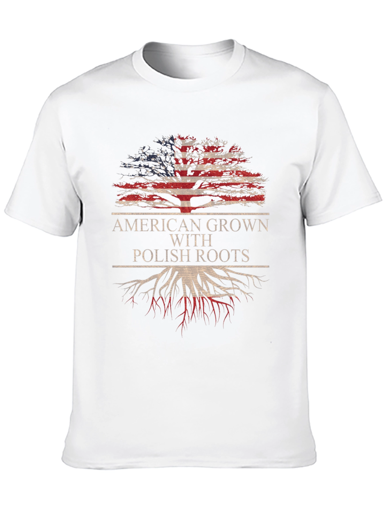 American Grown Polish Roots Graphic T-Shirt