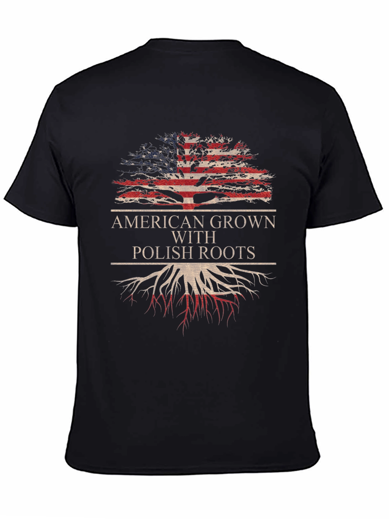 American Grown Polish Roots Graphic T-Shirt
