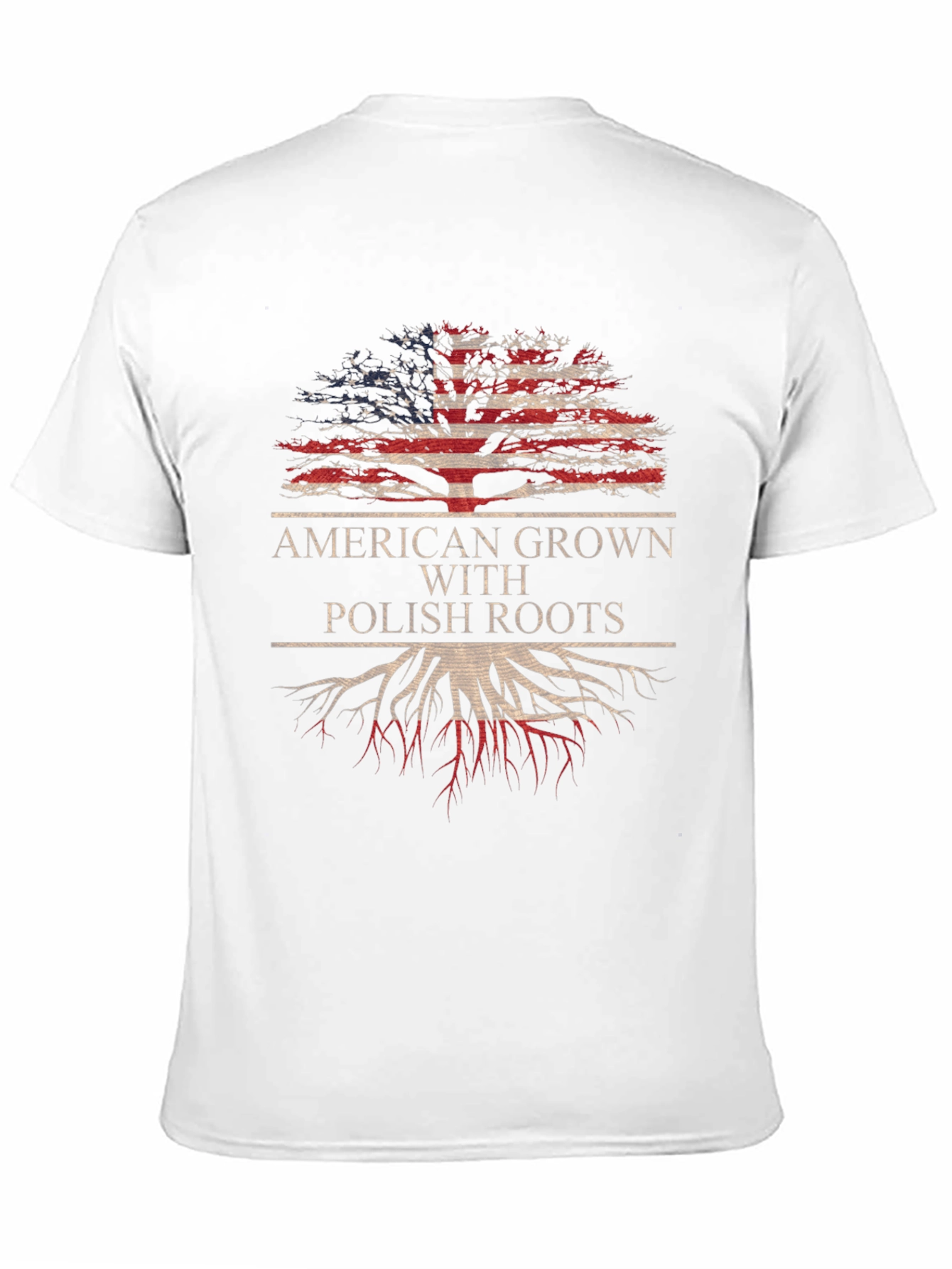 American Grown Polish Roots Graphic T-Shirt