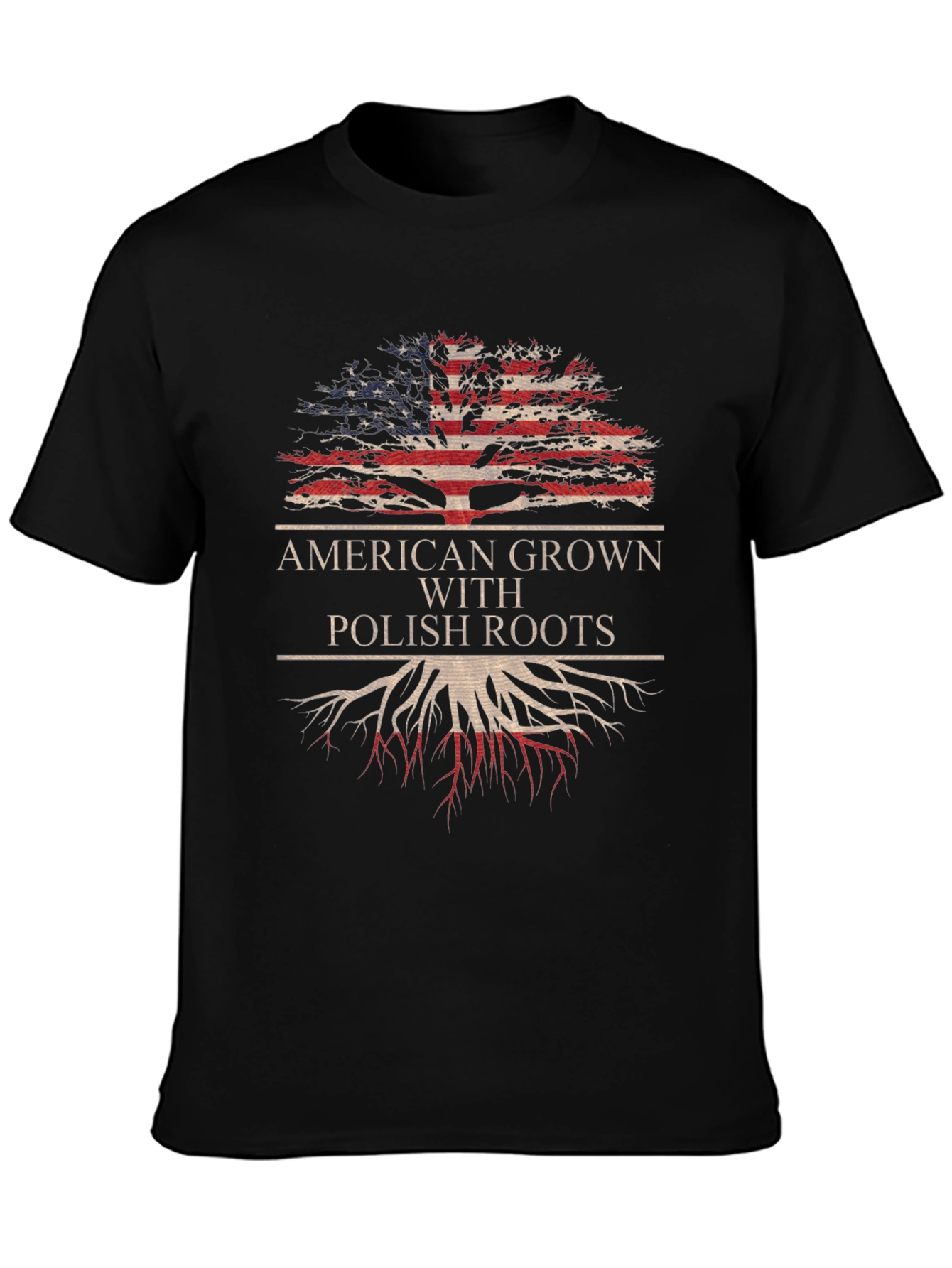 American Grown Polish Roots Graphic T-Shirt