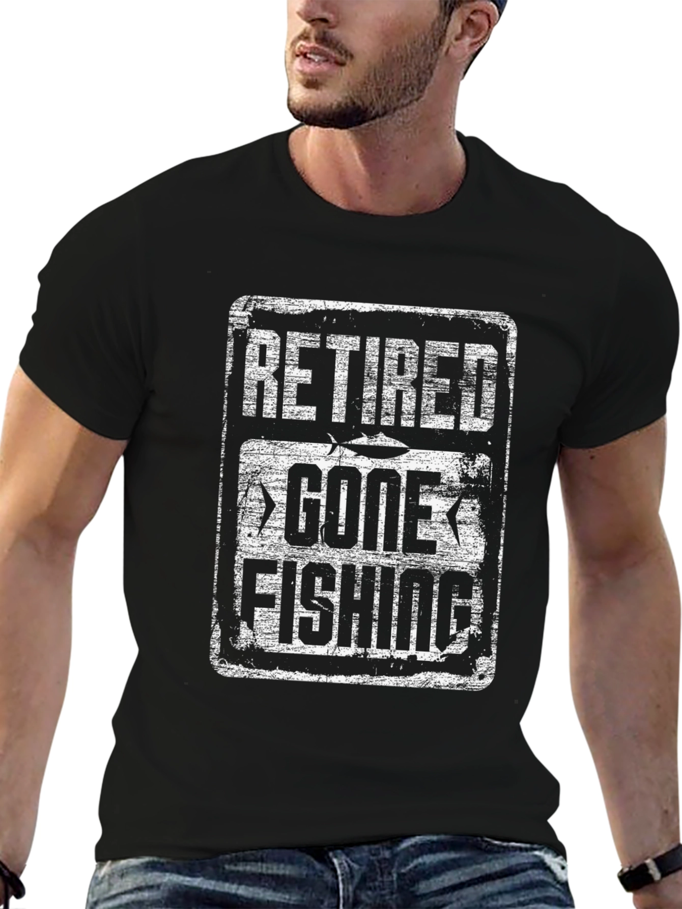 Retired Gone Fishing Graphic Tee