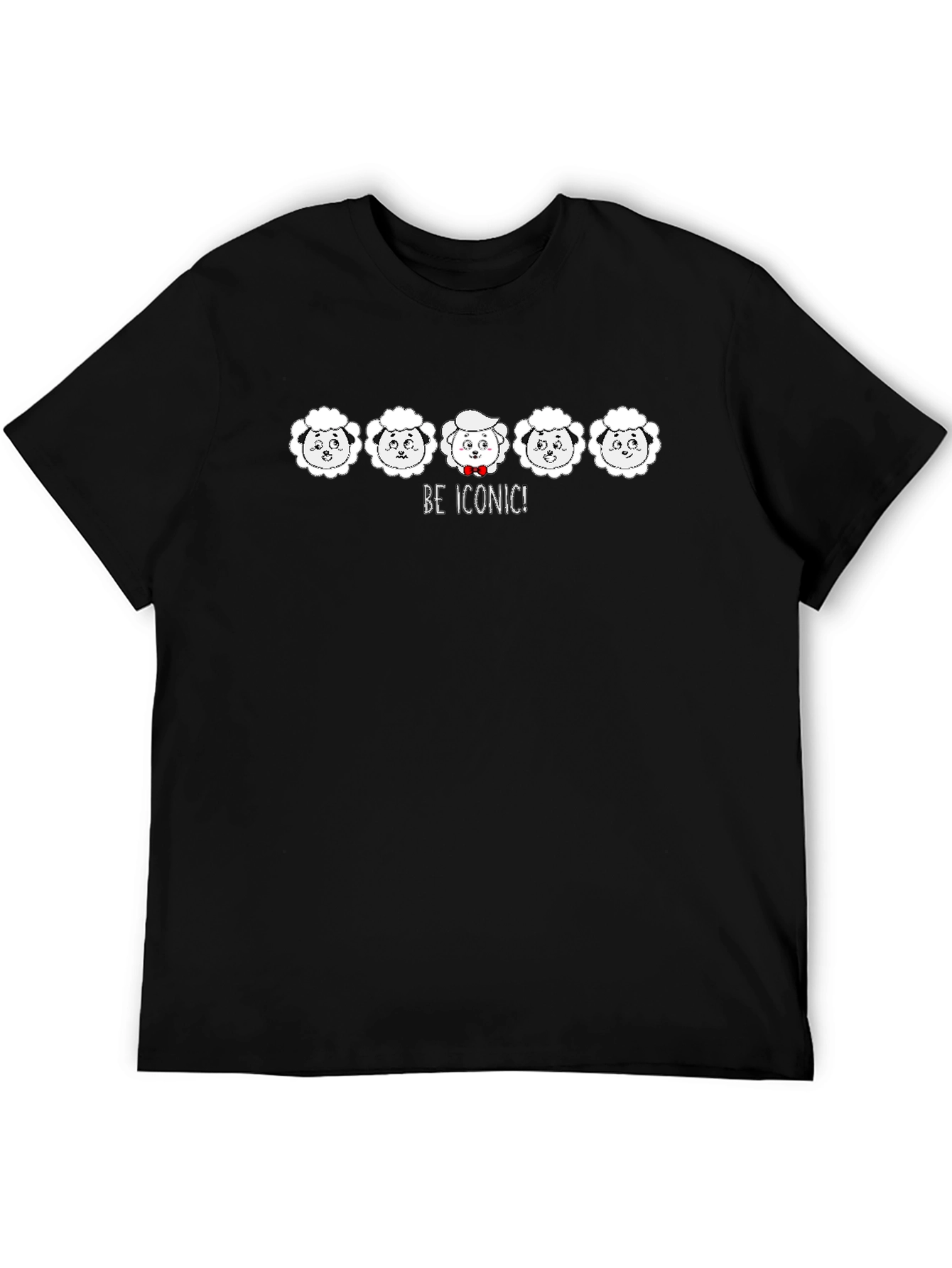 Be Iconic Sheep Graphic Tee - Black