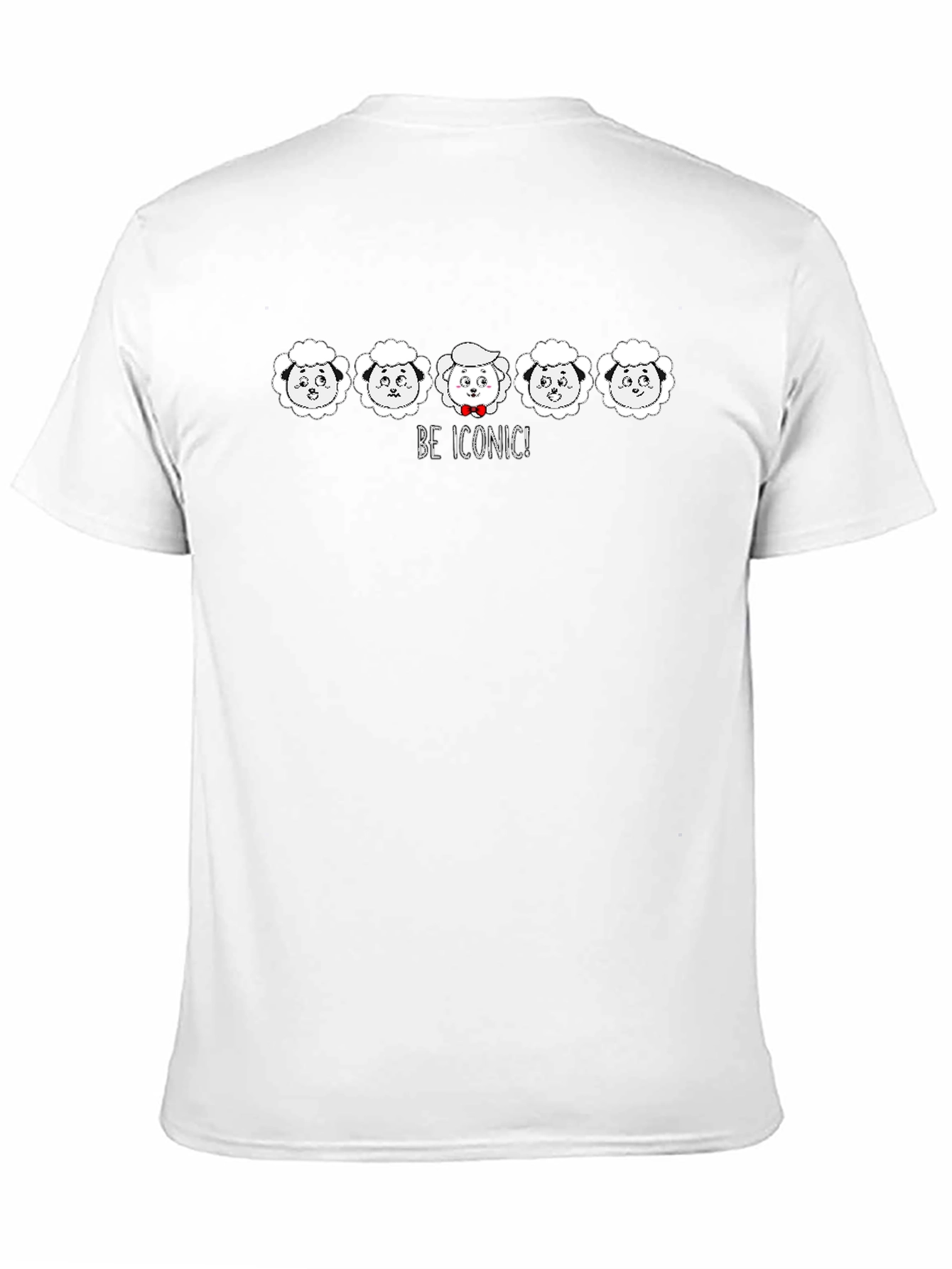 Be Iconic Sheep Graphic Tee - Black