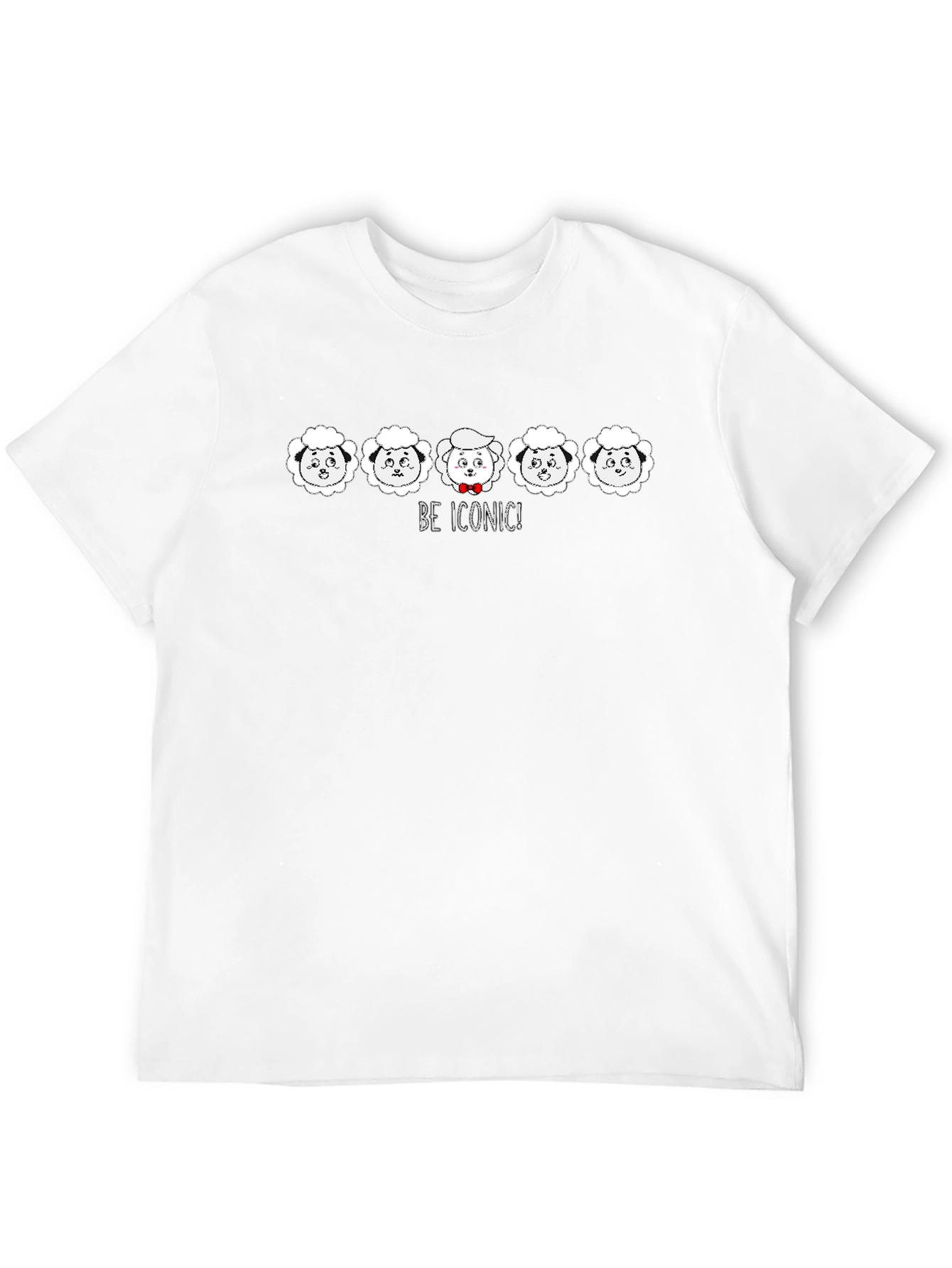Be Iconic Sheep Graphic Tee - Black
