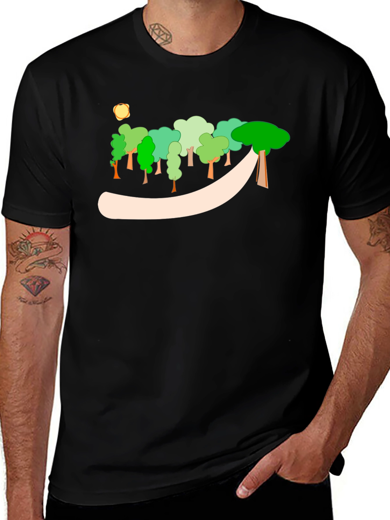 Cartoon Forest Graphic Tee