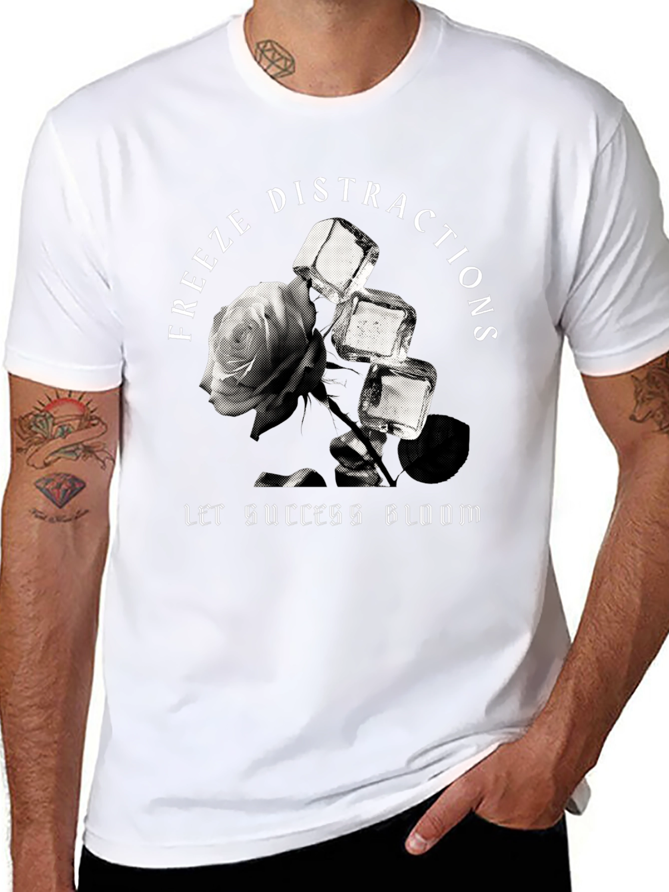 Freeze Distractions Graphic Tee - Let Success Bloom