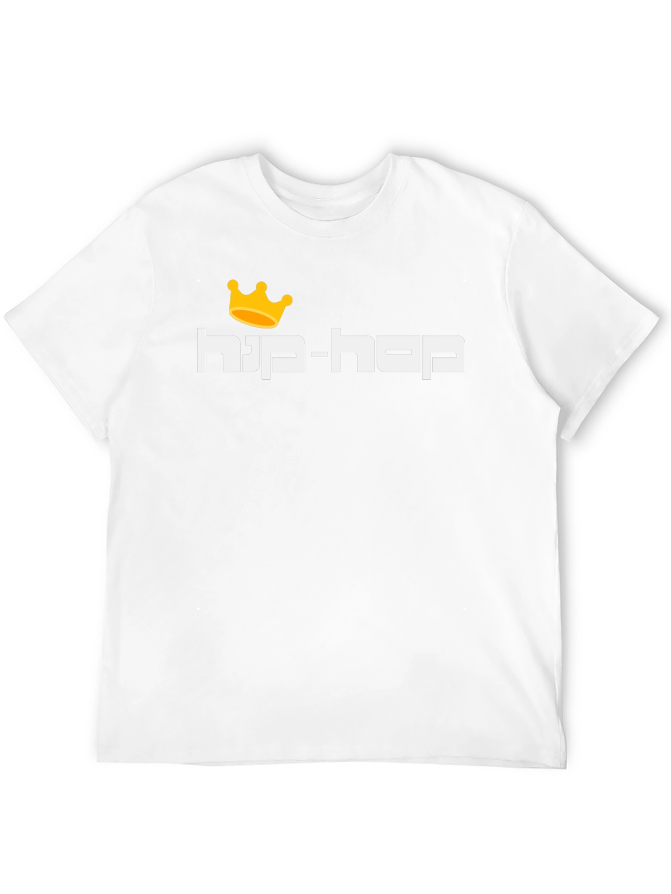 Hip-Hop King Crown Graphic T-Shirt - Black