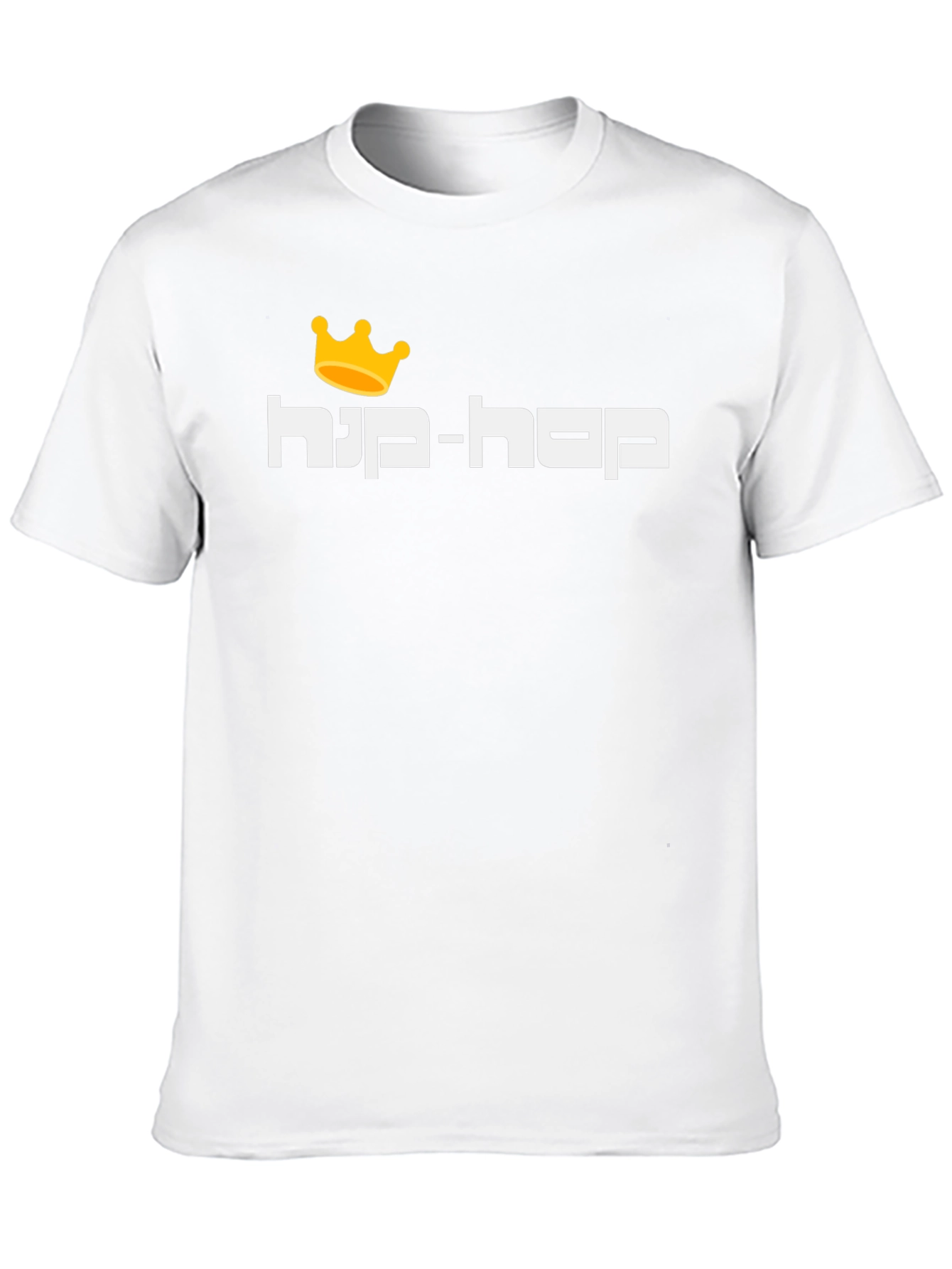 Hip-Hop King Crown Graphic T-Shirt - Black
