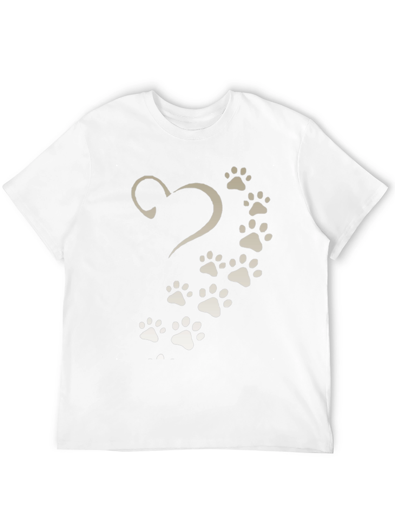Paw Print Heart T-Shirt - Pet Lover Tee