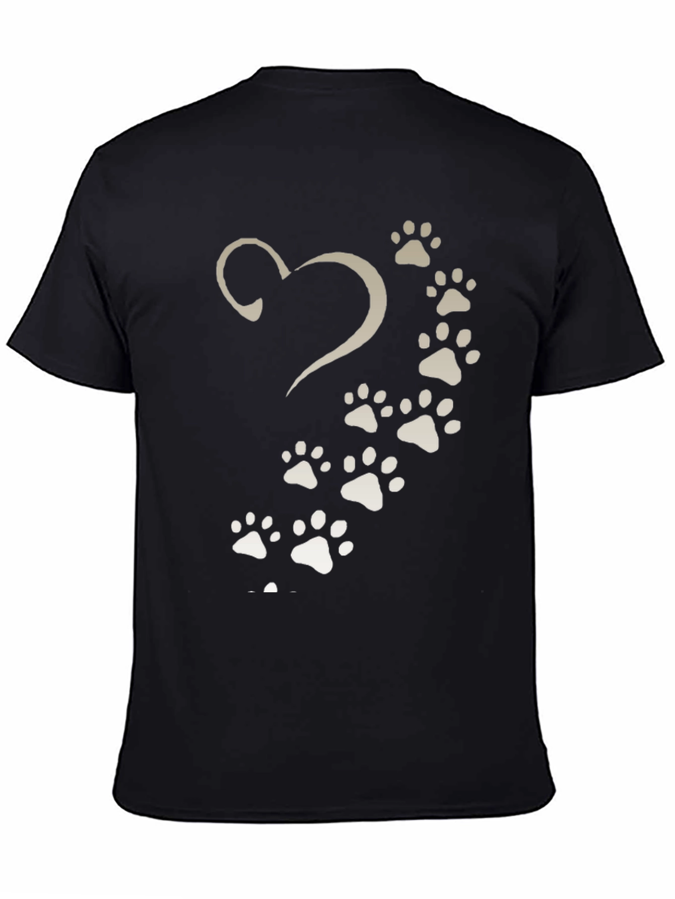 Paw Print Heart T-Shirt - Pet Lover Tee