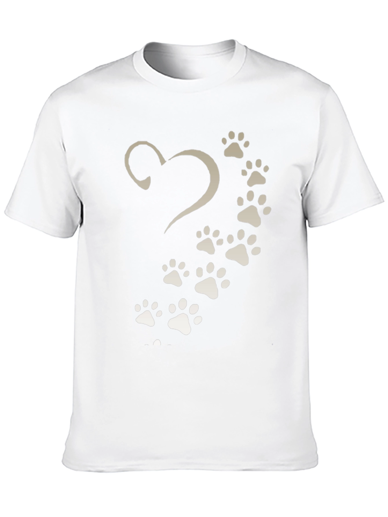 Paw Print Heart T-Shirt - Pet Lover Tee