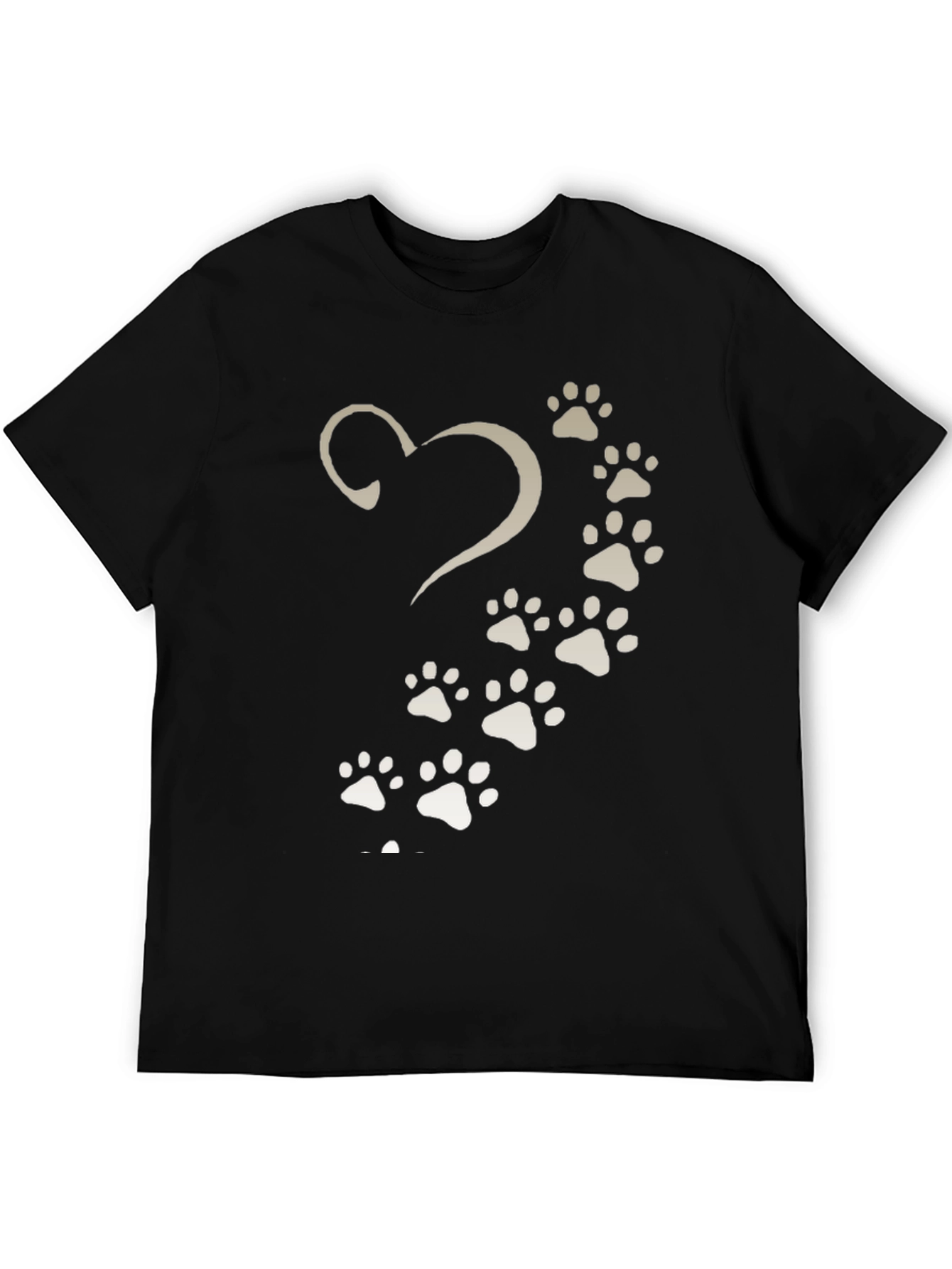 Paw Print Heart T-Shirt - Pet Lover Tee