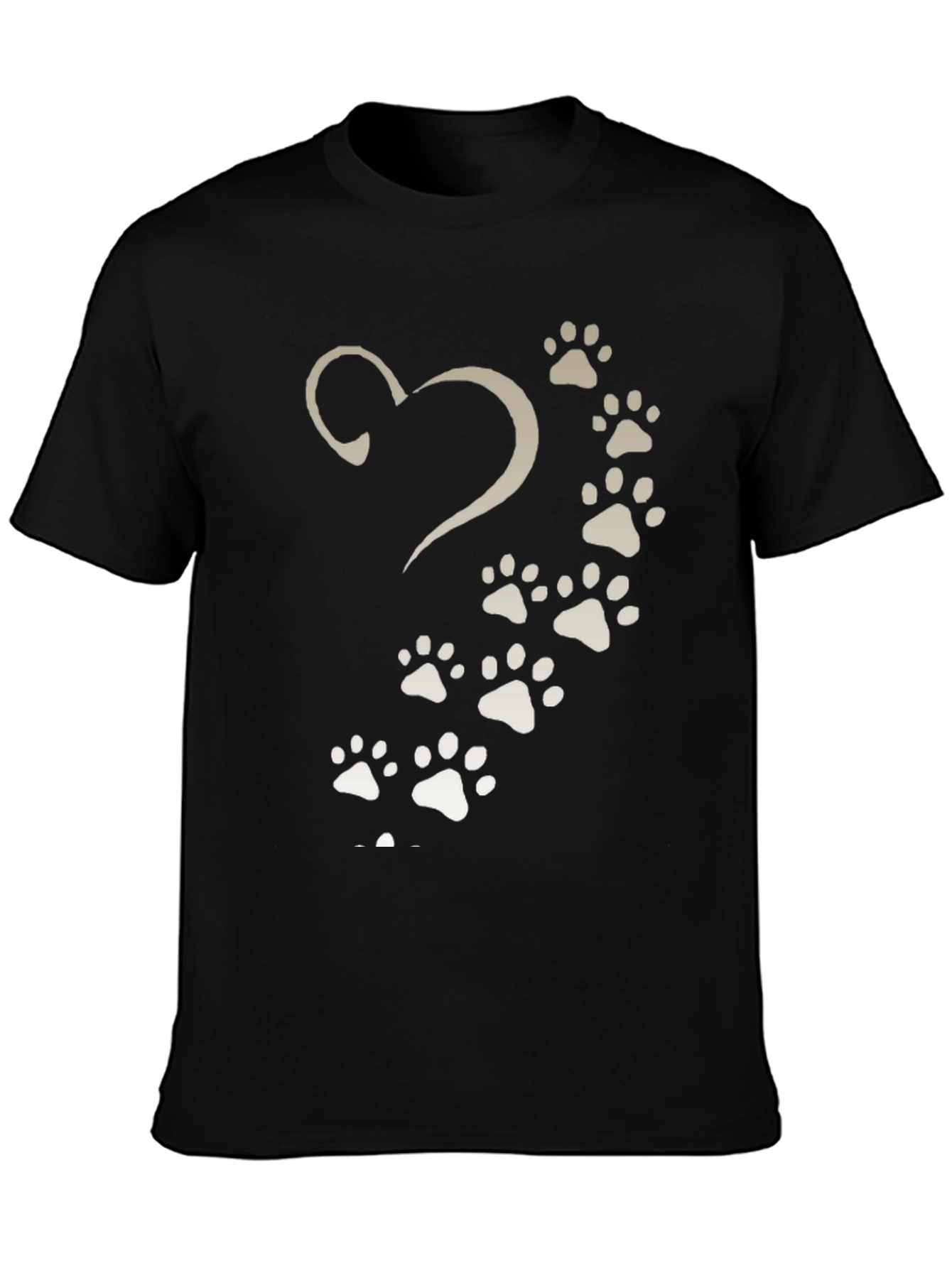 Paw Print Heart T-Shirt - Pet Lover Tee