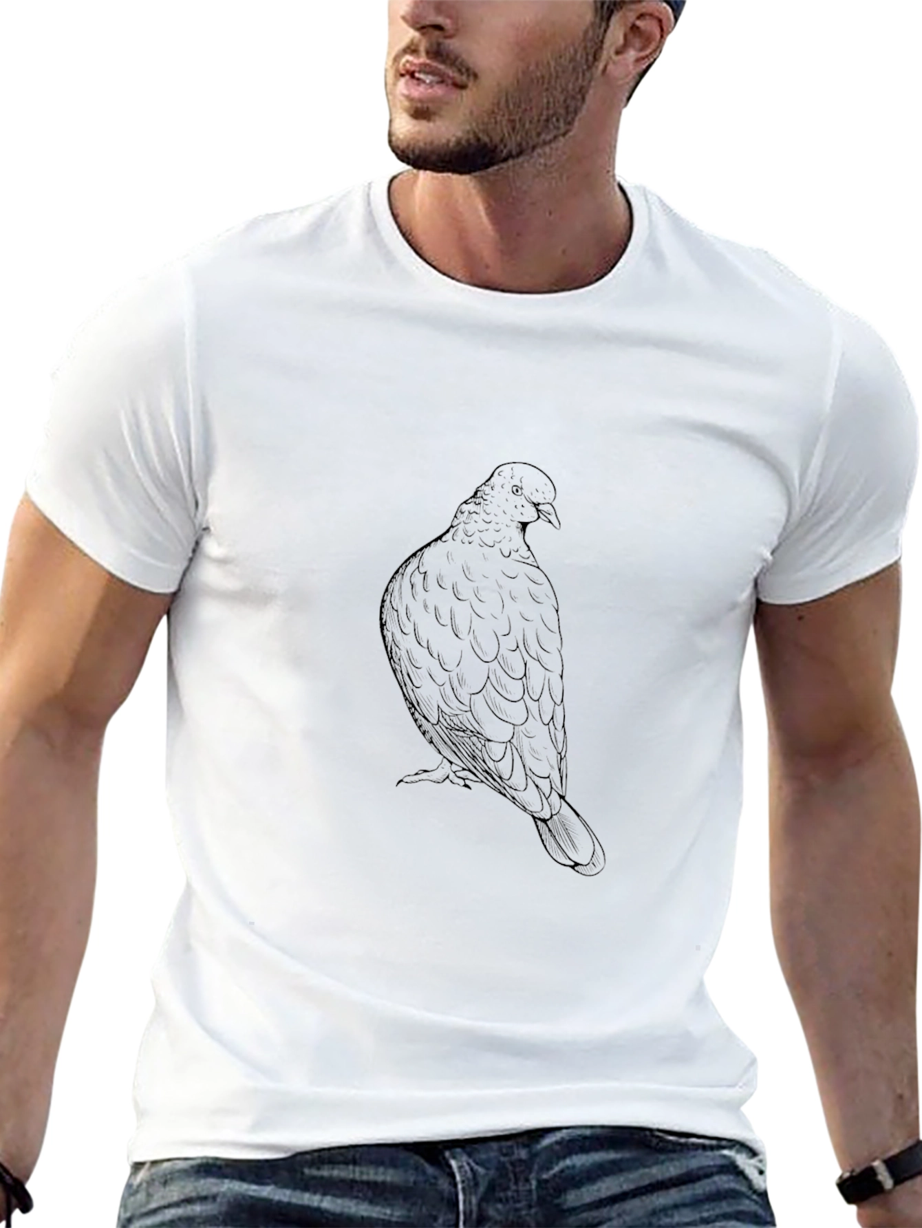 Black Pigeon Graphic Tee - Stylish & Unique