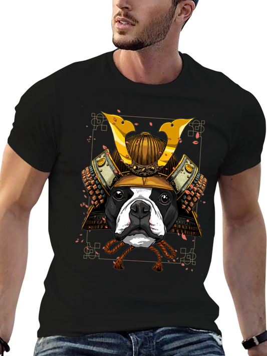 Samurai Dog T-Shirt - Black Graphic Tee