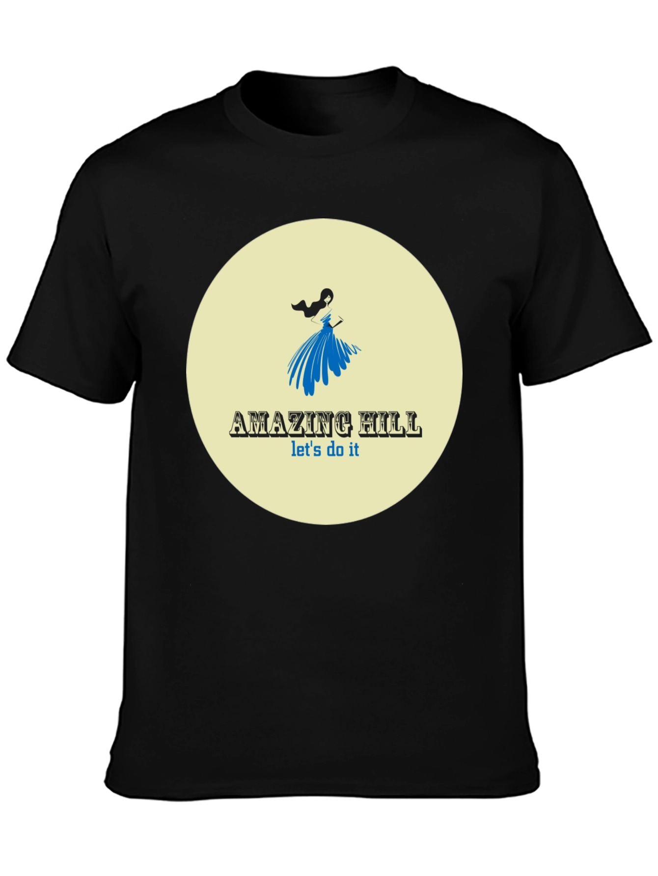 Amazing Hill T-Shirt Black Stylish Graphic Tee
