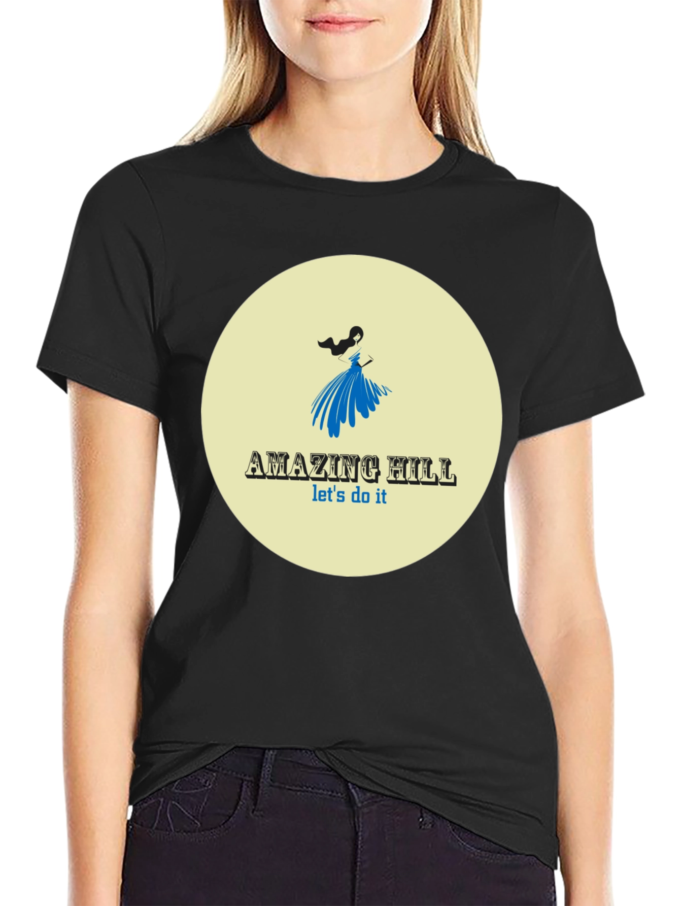 Amazing Hill T-Shirt Black Stylish Graphic Tee