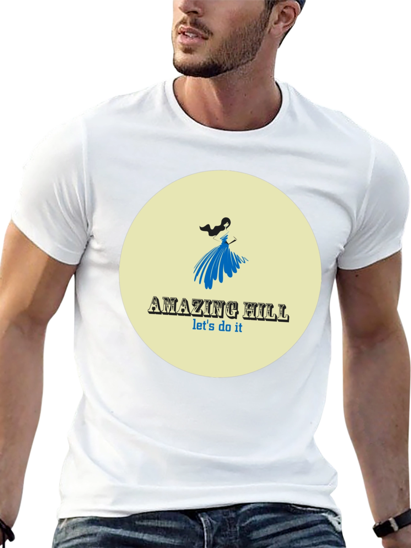 Amazing Hill T-Shirt Black Stylish Graphic Tee