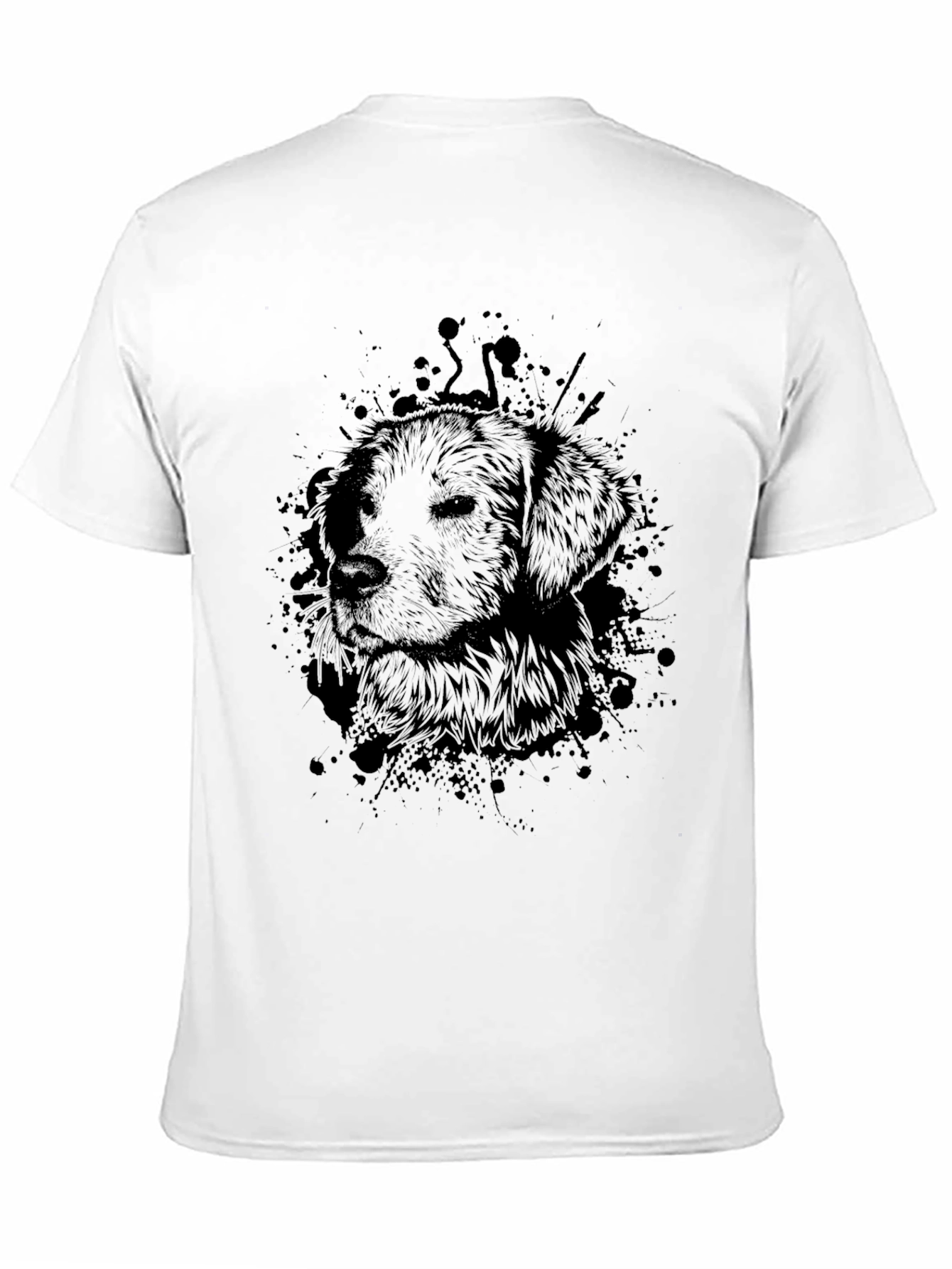 Dog Graphic Black T-Shirt for Men