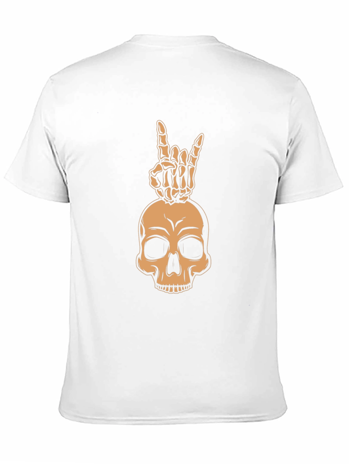 Skull & Hand Sign Graphic Tee - Rock On!